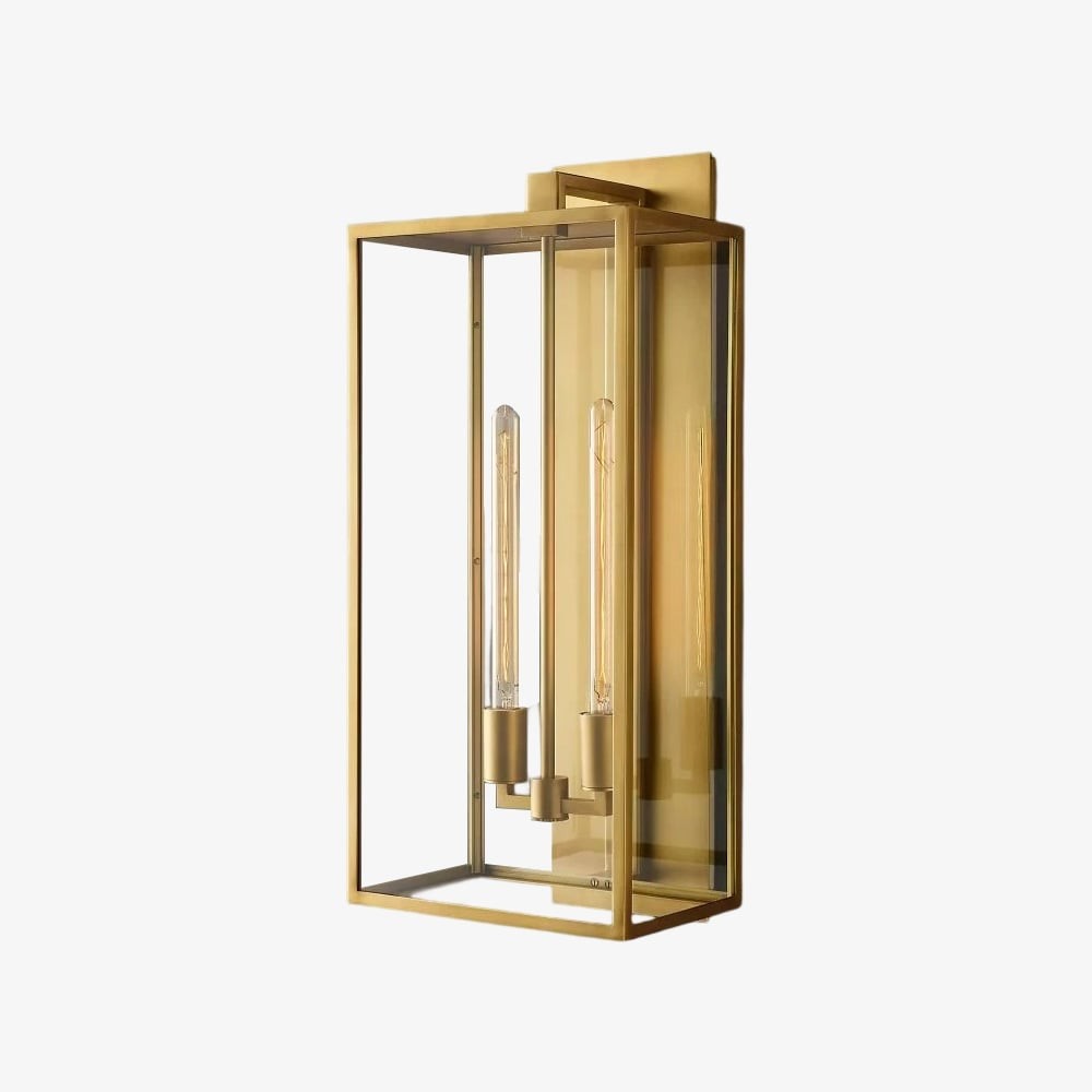 Klassieke Beckman Vintage Wandlamp - Staal & Glas Lineair Design HL1821
