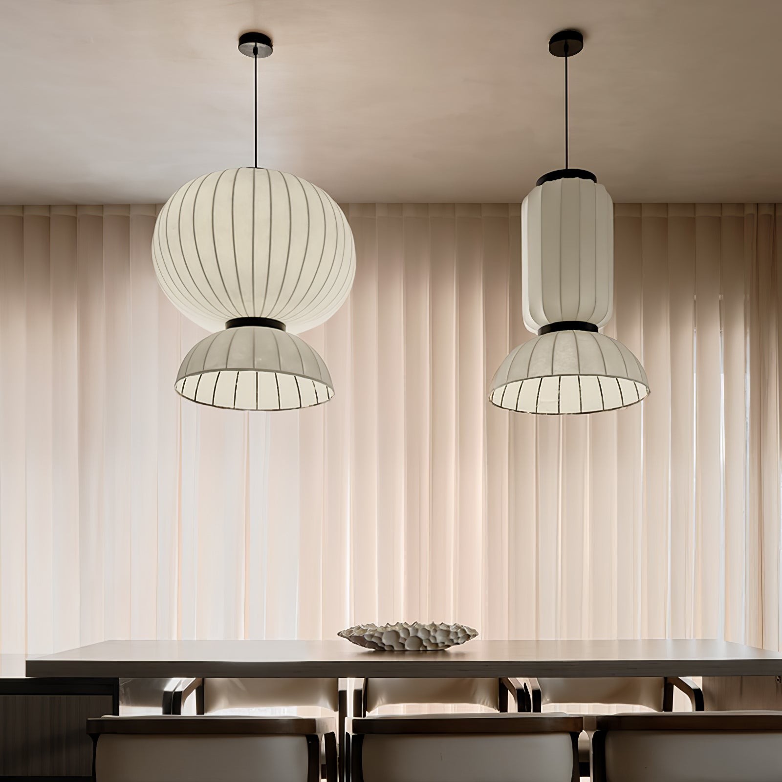 Moerbei Zijden Lantaarn Hanglamp HL680