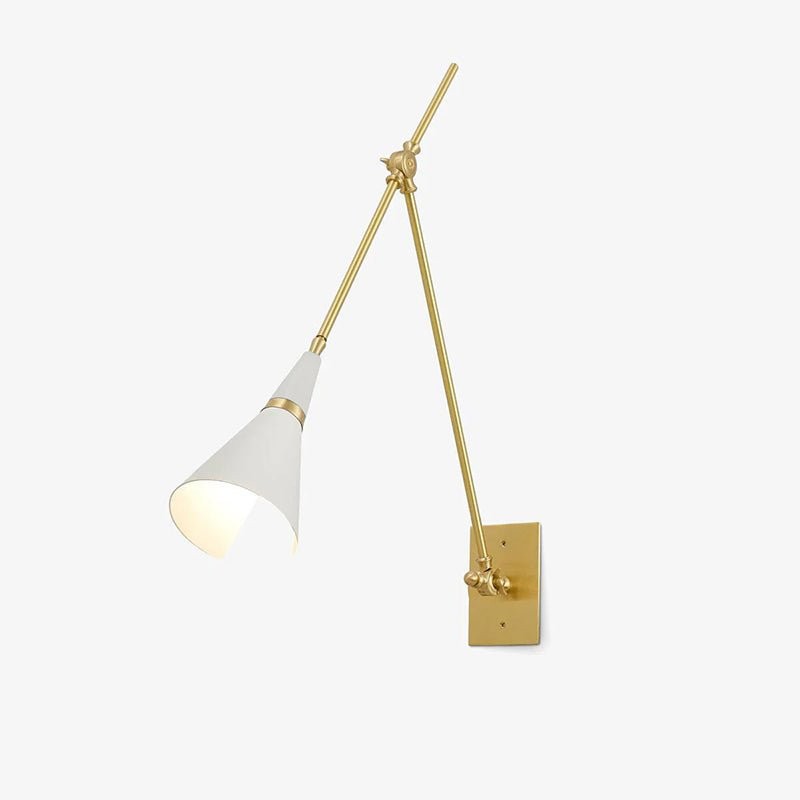 Vintage metalen verstelbare wandlamp met zwenkarm HL966