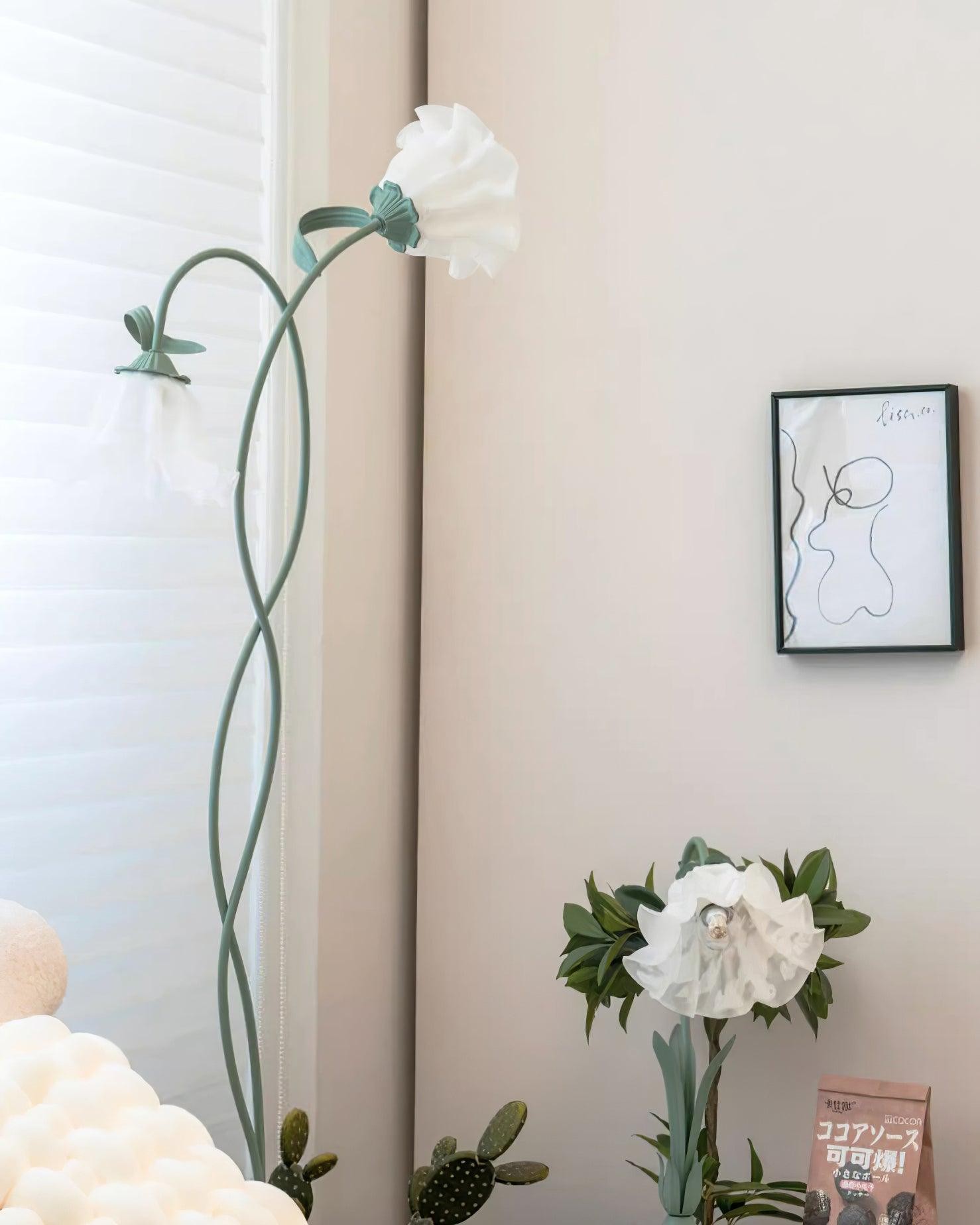 Creatieve multi-kops wikkelbloemvormige vloerlamp HL403