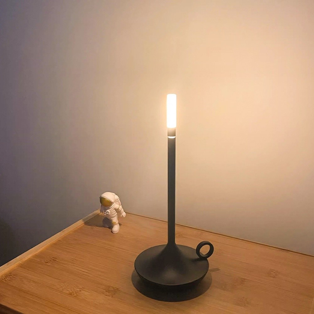 Vintage Metalen Kaars Oplaadbare Touch Dimbare Tafellamp HL922