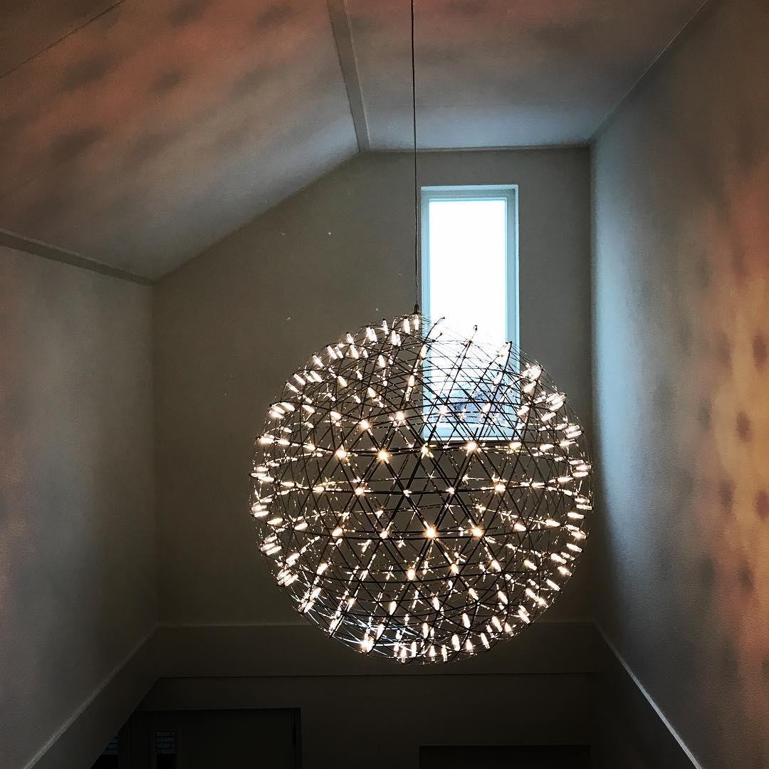 Zilveren Spark Ball hanglamp HL1407