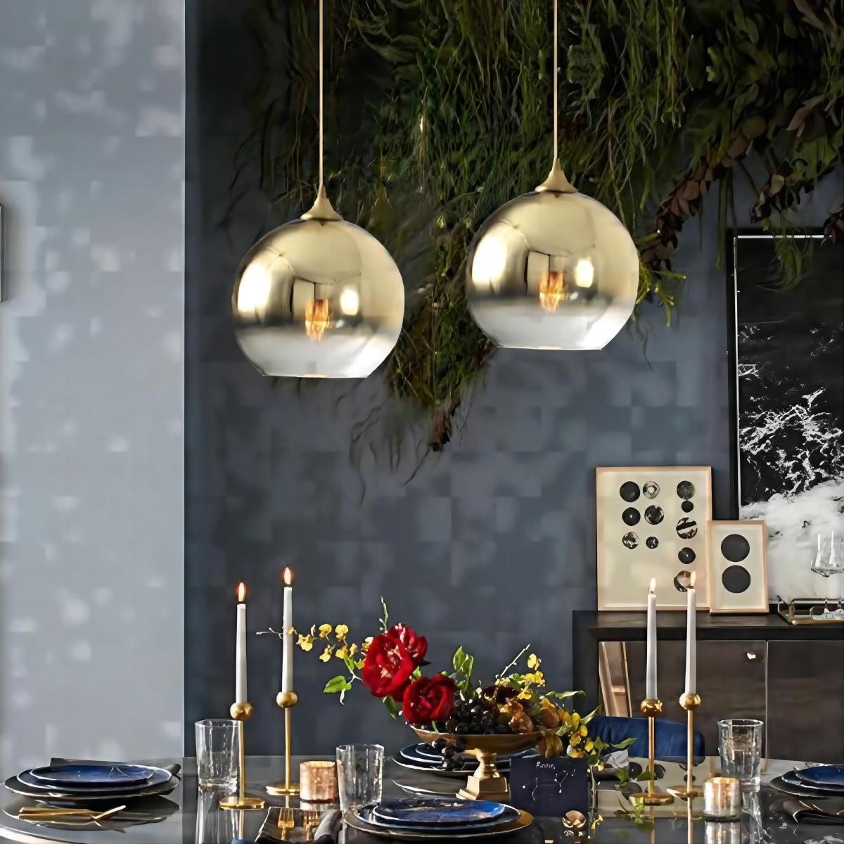 Moderne Glazen Bol Hanglamp Met Verloop HL70