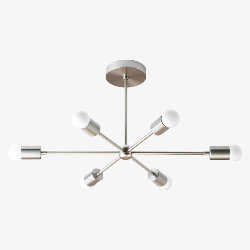 Mobilux Line Mid Century Modern Kroonluchter - 6-kops Hangende Plafondlamp HL1674