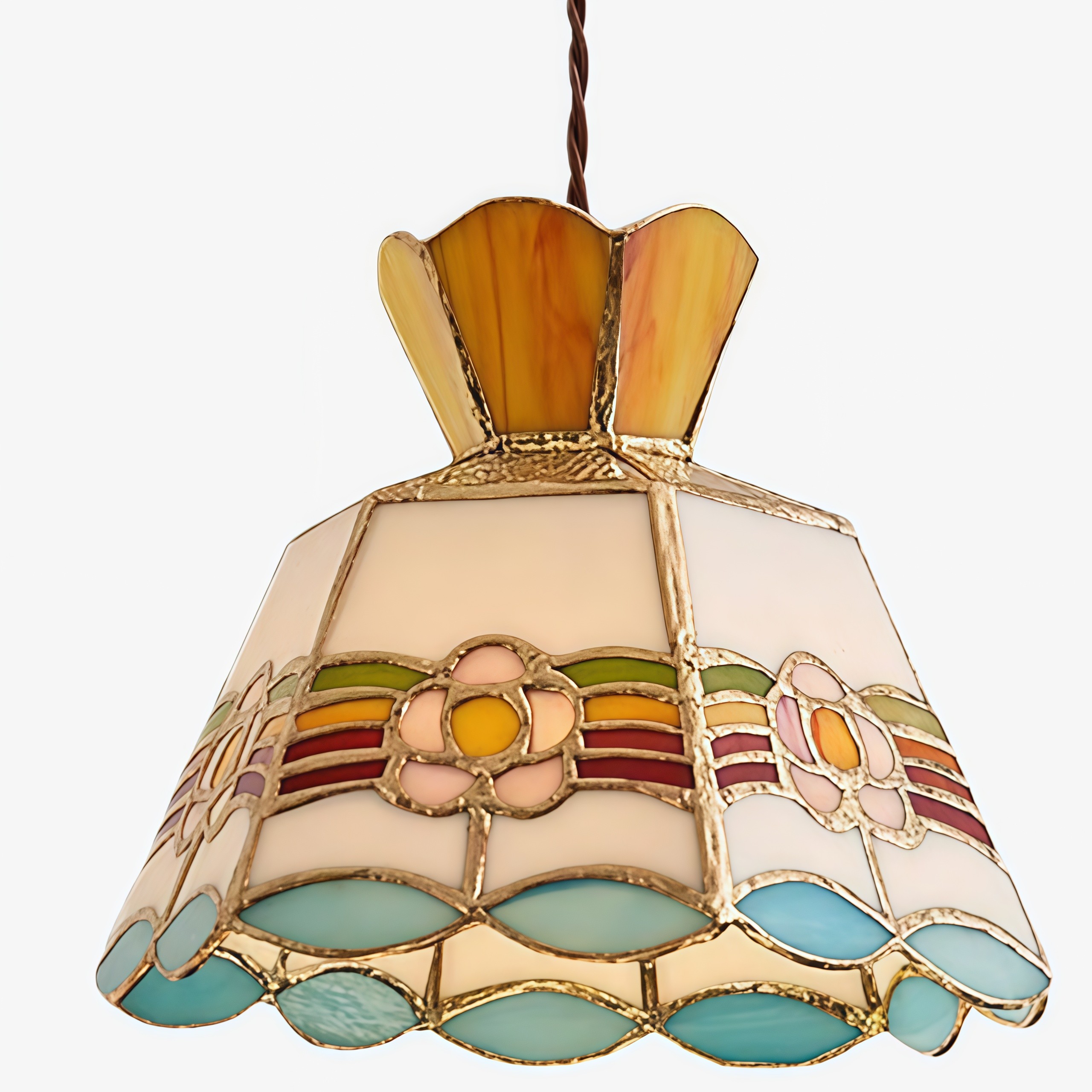 Vintage decoratieve glazen hanglamp – Vintage hanglamp voor eetkamer en woonkamer HL2344
