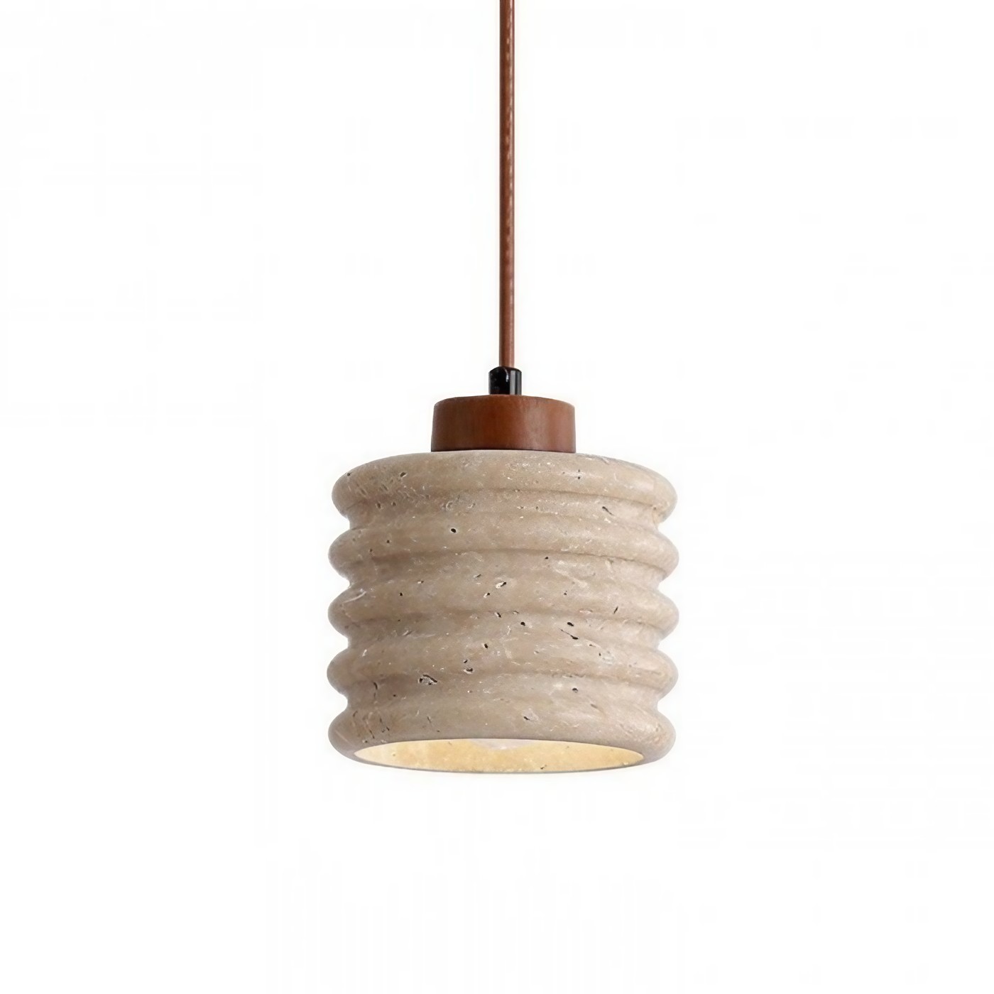 Traditionele retro cilindrische hanglamp van massief hout HL868