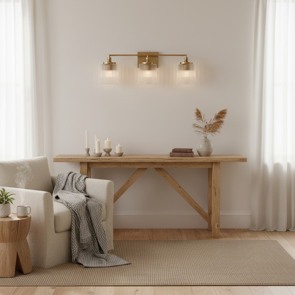 Lirra 3-lichts dimbare badkamerlamp van glas en metaal - Modern design voor badkamer en slaapkamer HL1949