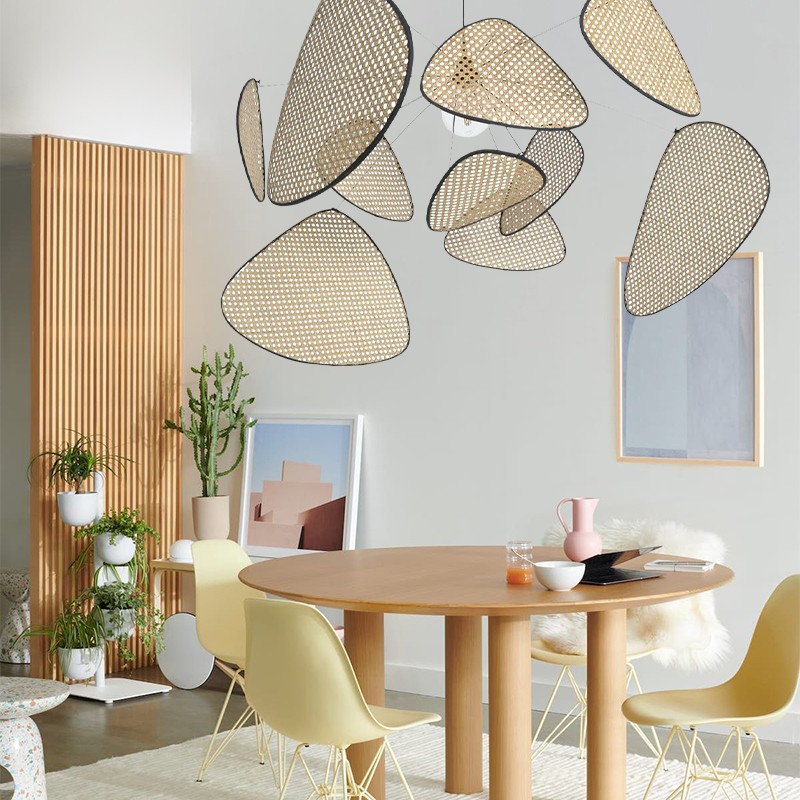 Natuurlijk Rotan Hanglamp Screen Cannage