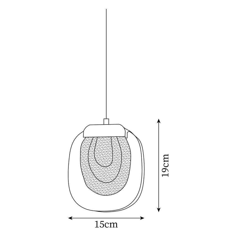 Glazen rimpel hanglamp HL532