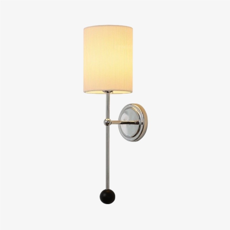 Cumoris geplooide wandlamp - Frans geïnspireerde accentlamp voor naast het bed en in de woonkamer HL3589
