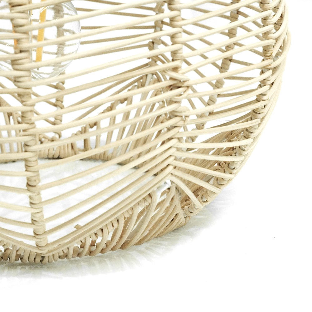 Natuurlijk geweven bol rotan hanglamp HL163