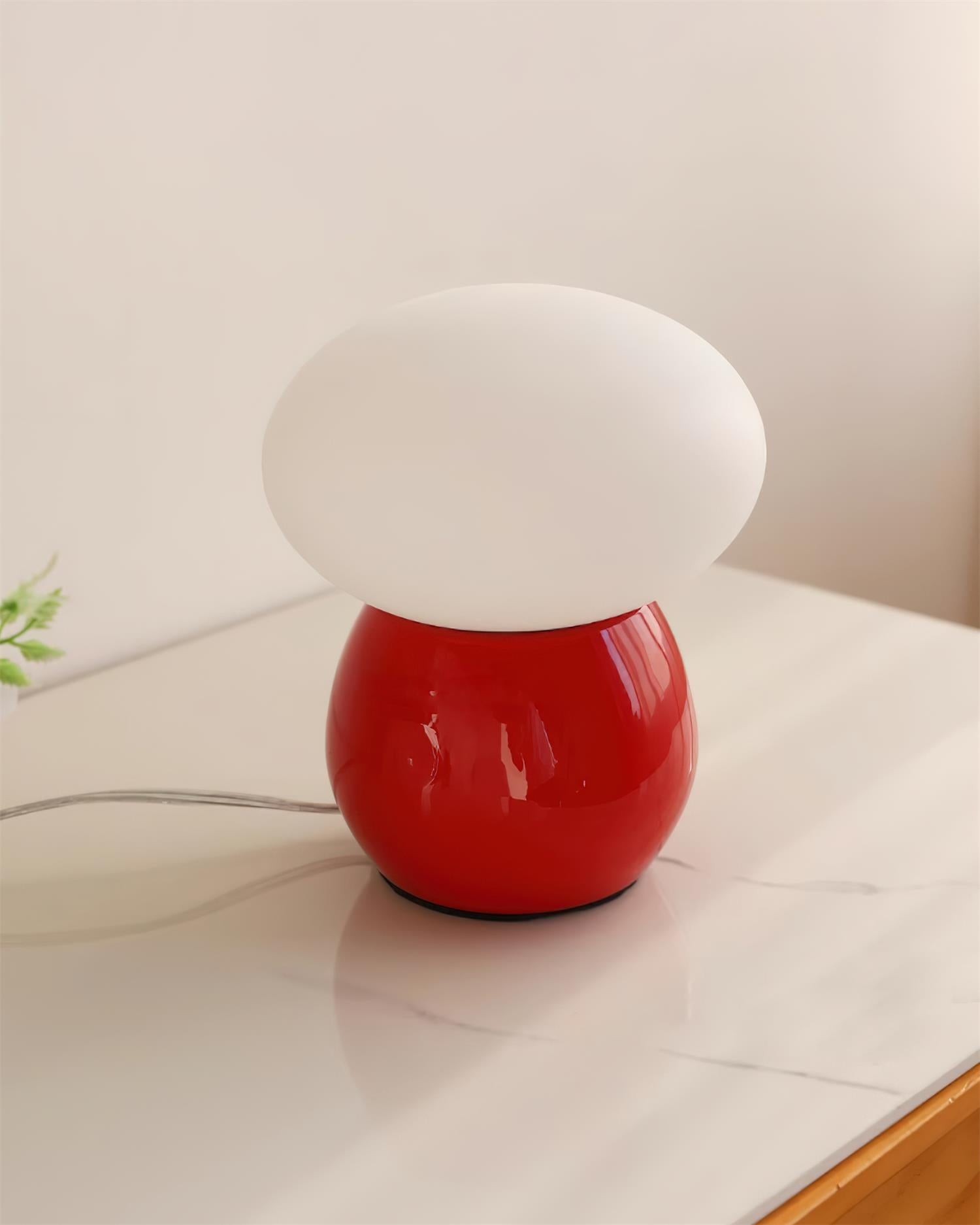 Moderne crèmekleurige paddestoel tafellamp HL904