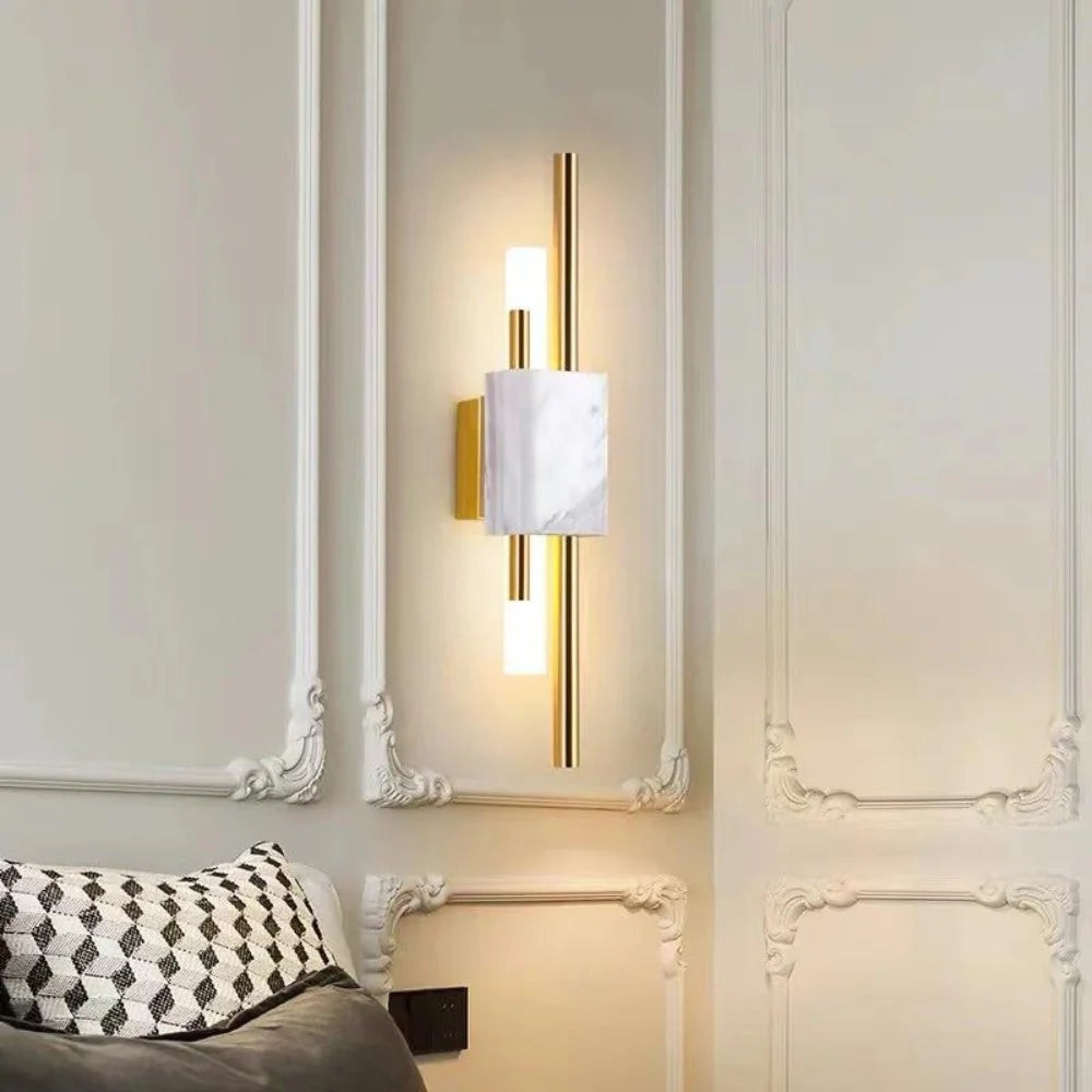 Verfijnde Radiance Marmeren Accent Wandlamp HL3340
