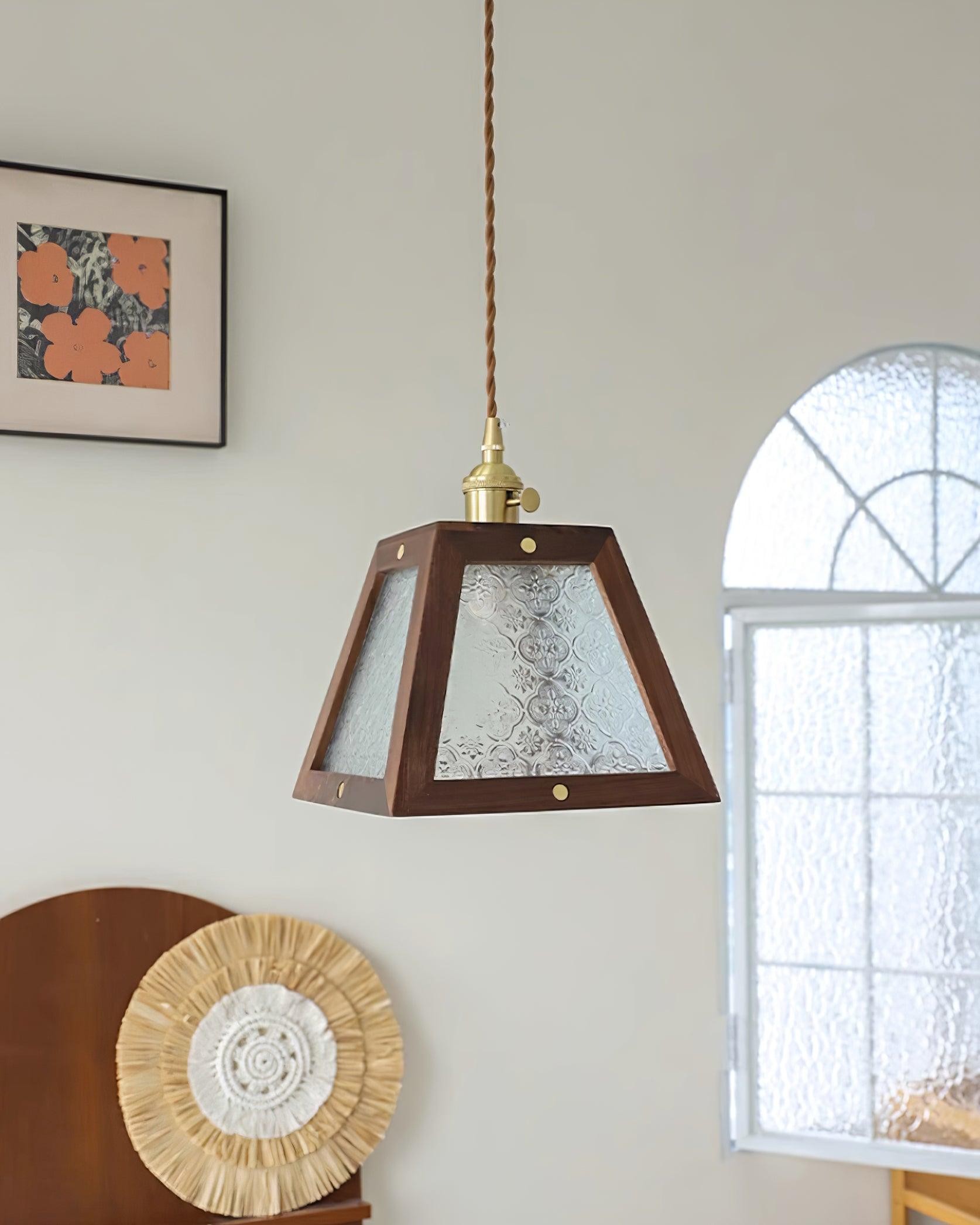 Retro patroon glazen hanglamp HL405