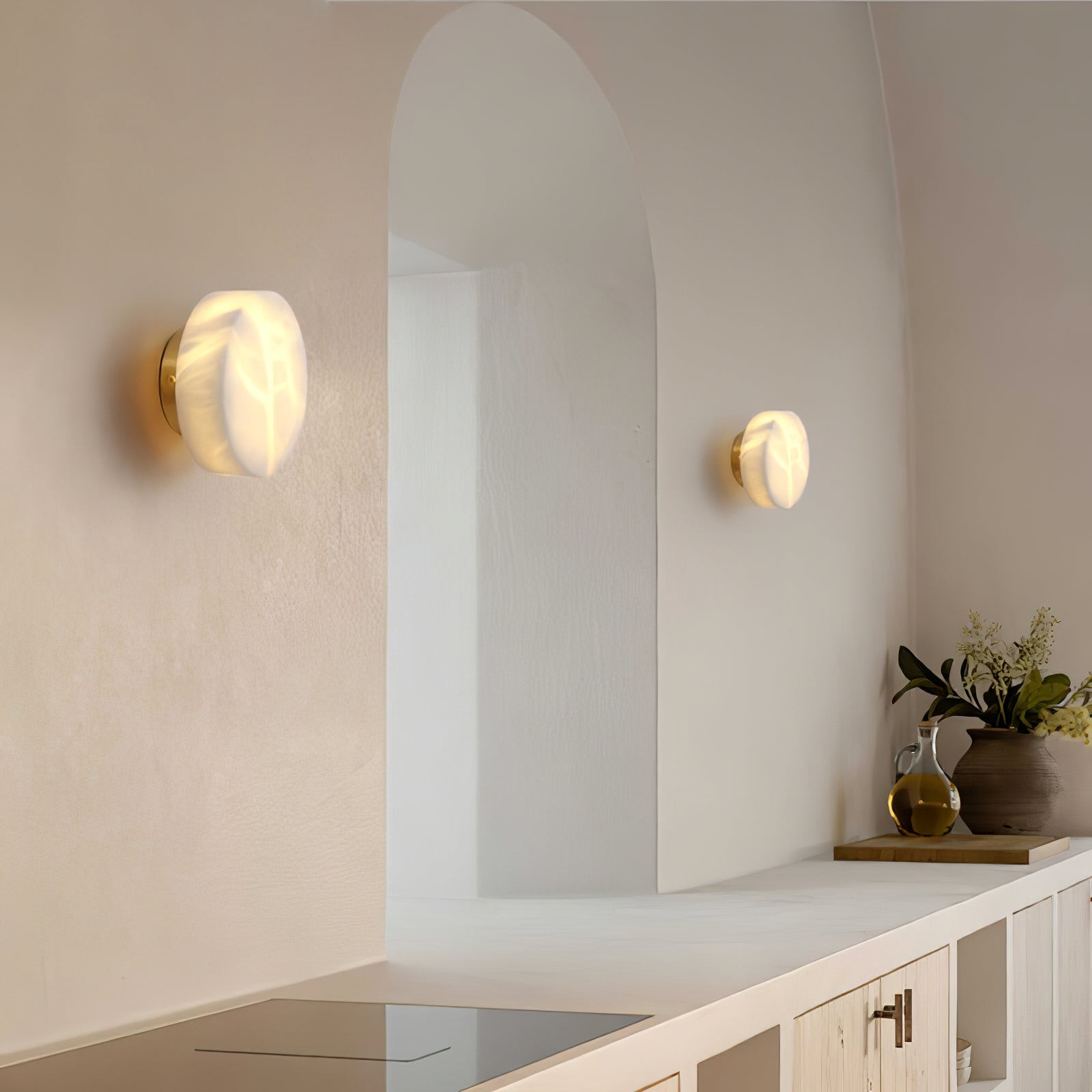 Cilindrische albasten wandlamp HL2952