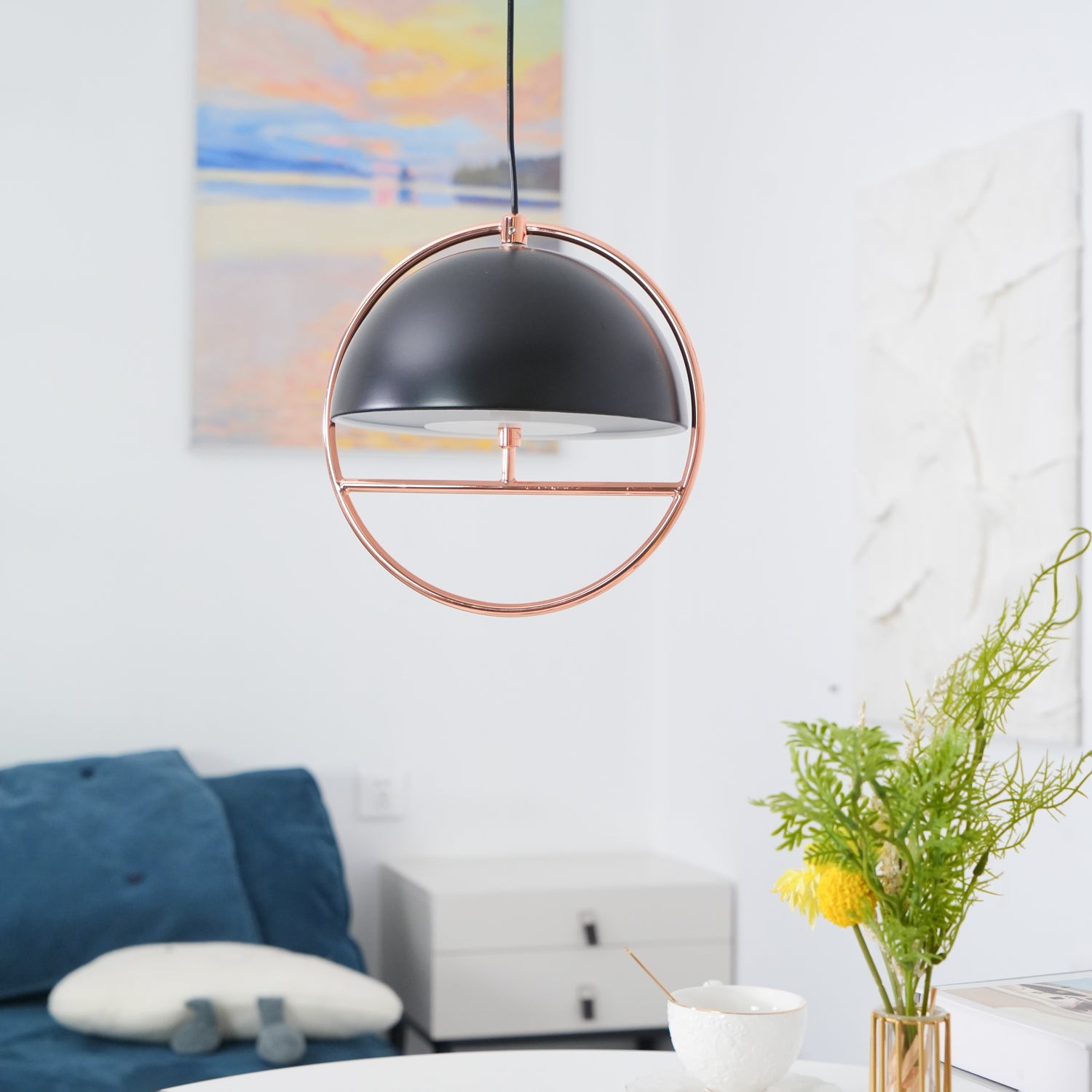 Nordic Halfronde Ring Metalen Hanglamp HL550