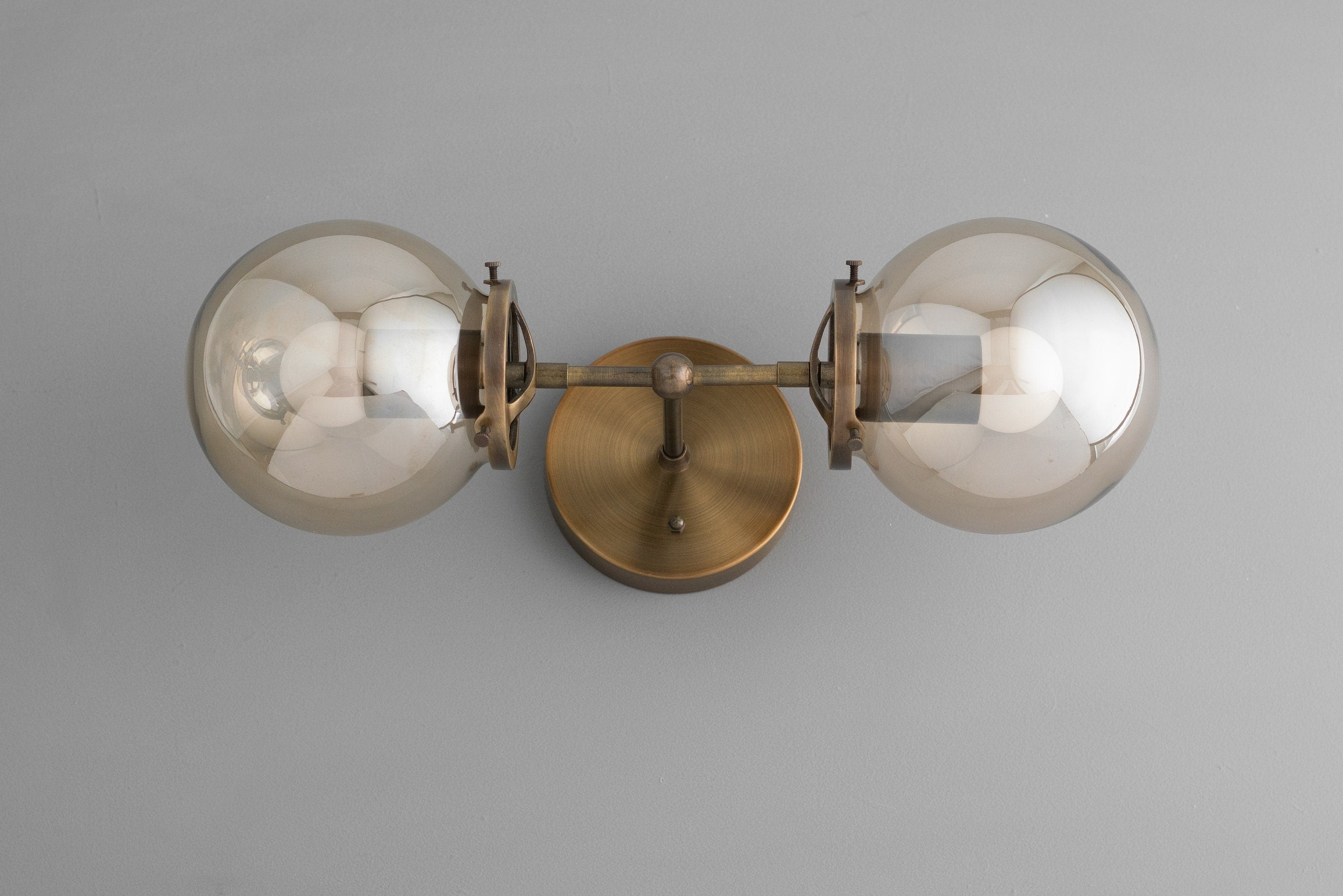 Lumio Globe Dubbele Globe Badkamer Wandlamp - Rustieke Boerderij Badkamer Wandlamp HL1698