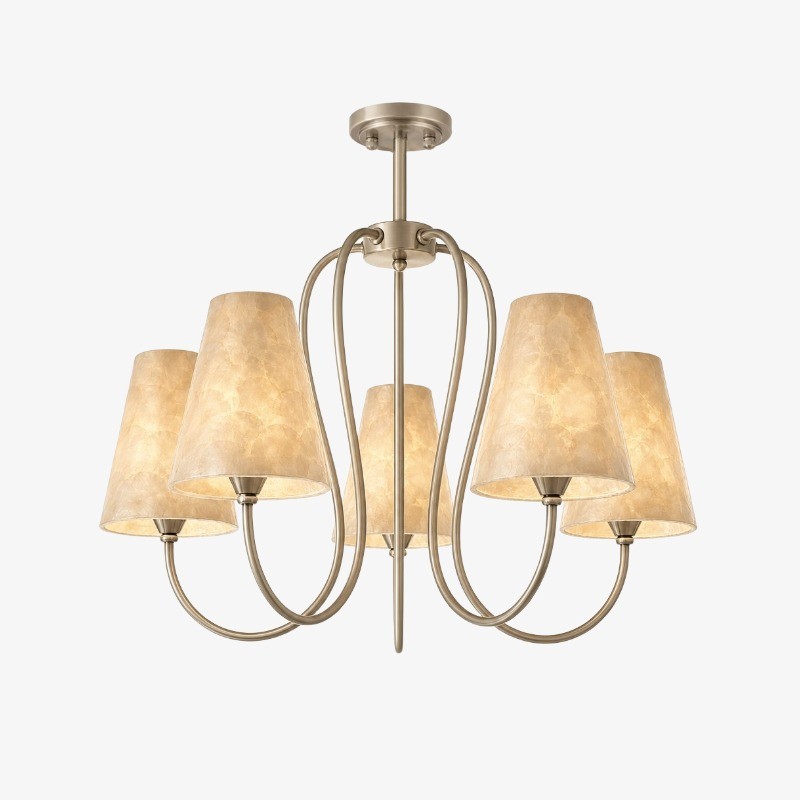 Micahell Moderne Schelp Hanglamp - Sculpturale Kroonluchter met Meerdere Lampen voor de Woonkamer HL3532