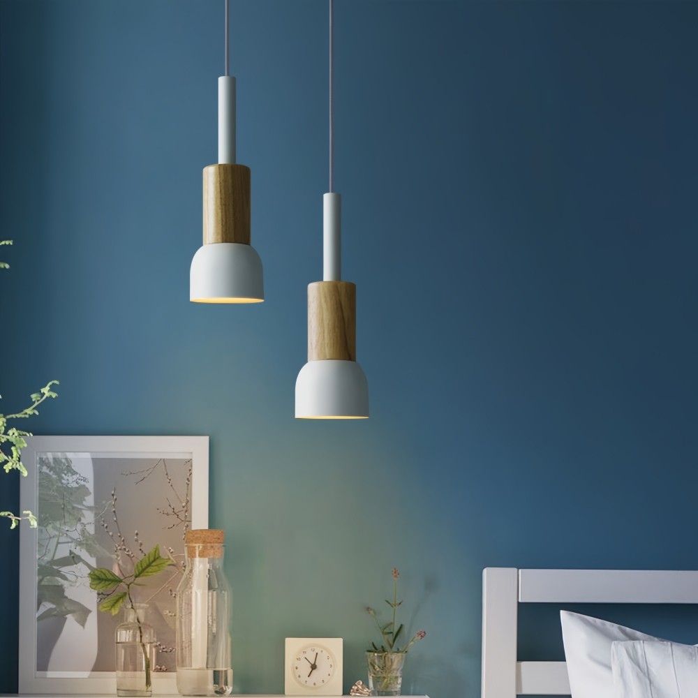 Macaron Iron Hanglamp - Geometrische Houten Lamp voor de Entree HL1065