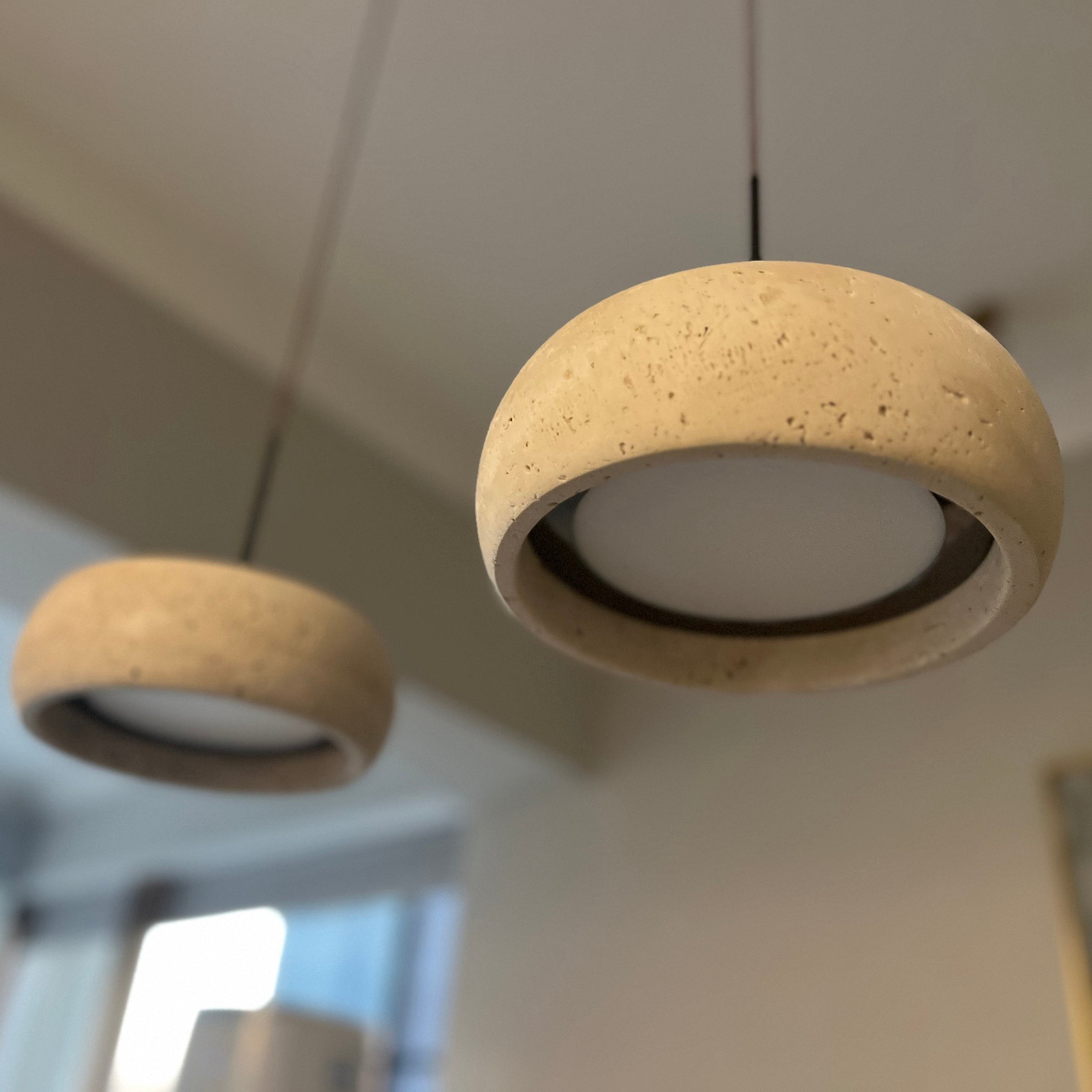 Travertin trommelvormige hanglamp HL3161