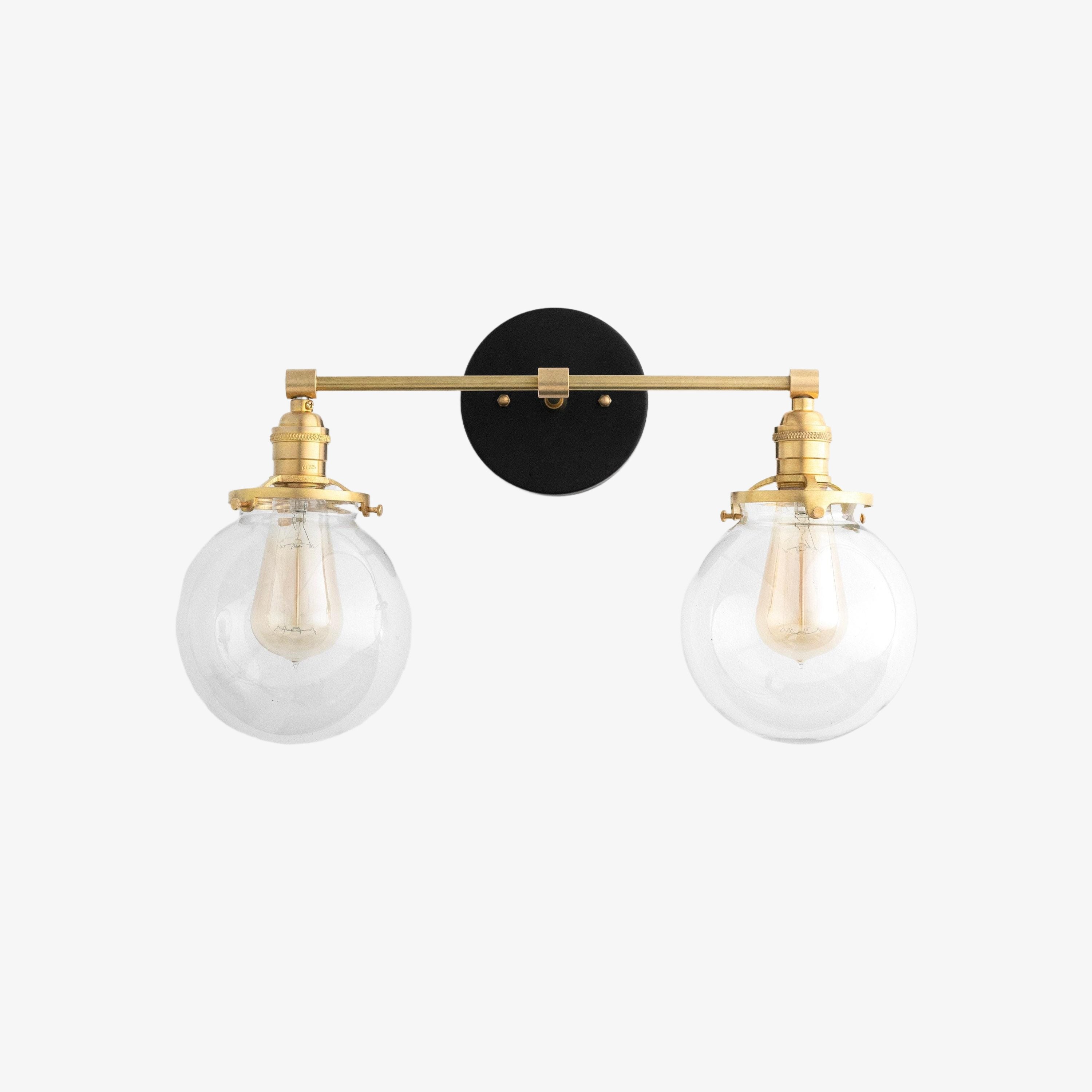 Lumio Globe glazen bol wastafellamp - moderne badkamerlamp met twee lampen HL1671