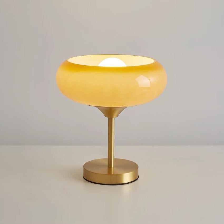 Glazen tafellamp in de vorm van een eiertaart HL2996