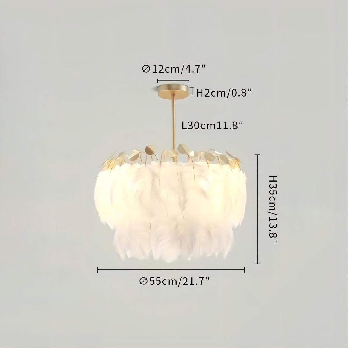 Feather hanglamp
