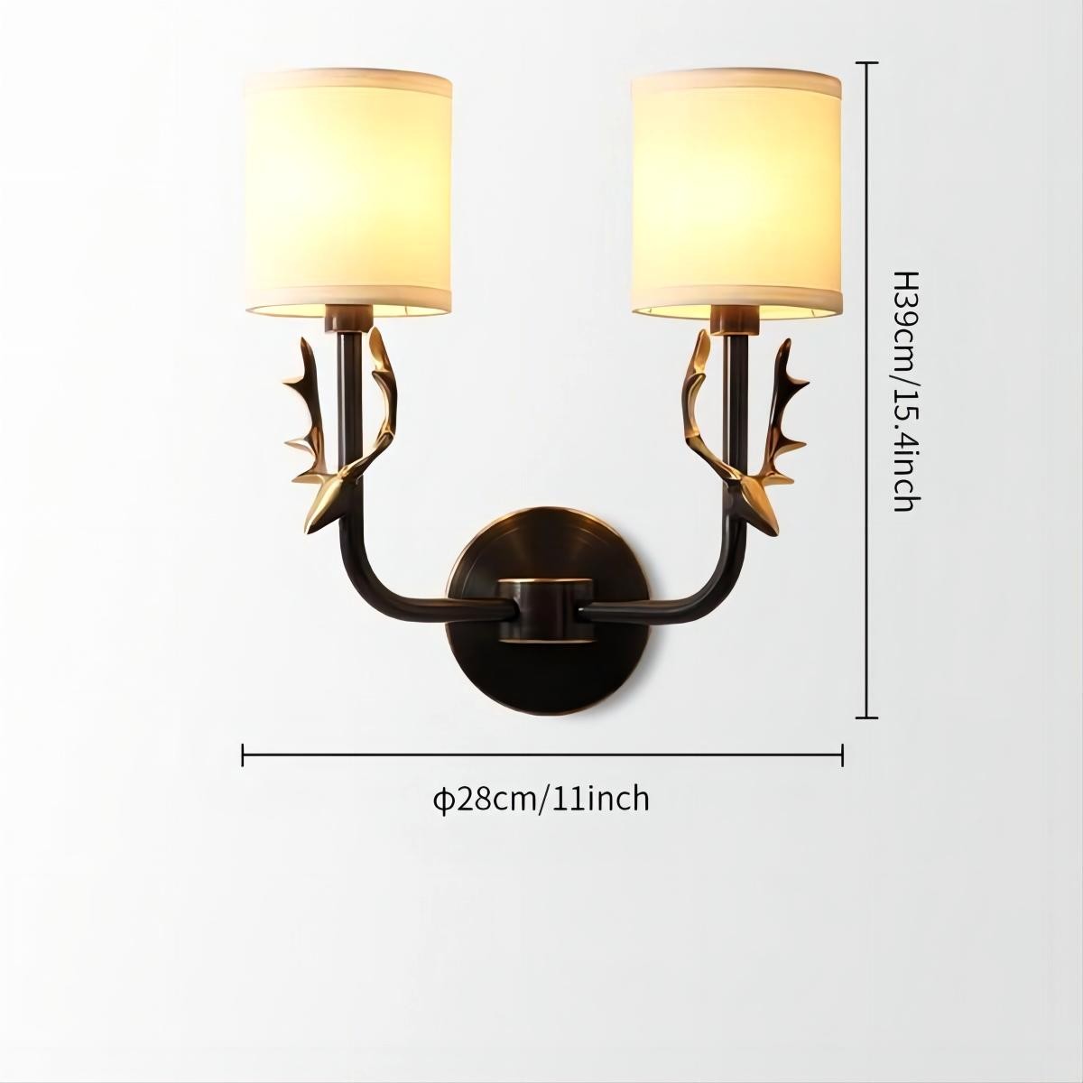 Hertenkop Wandlamp