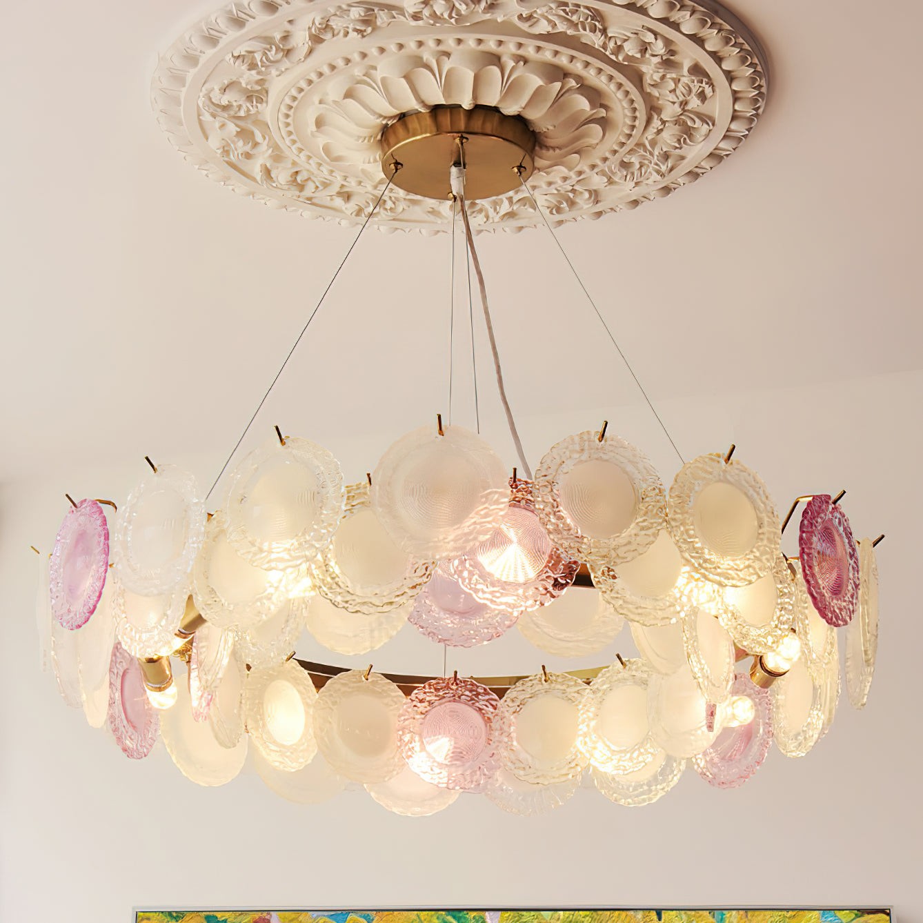 Ronde regenboog kroonluchter HL1144