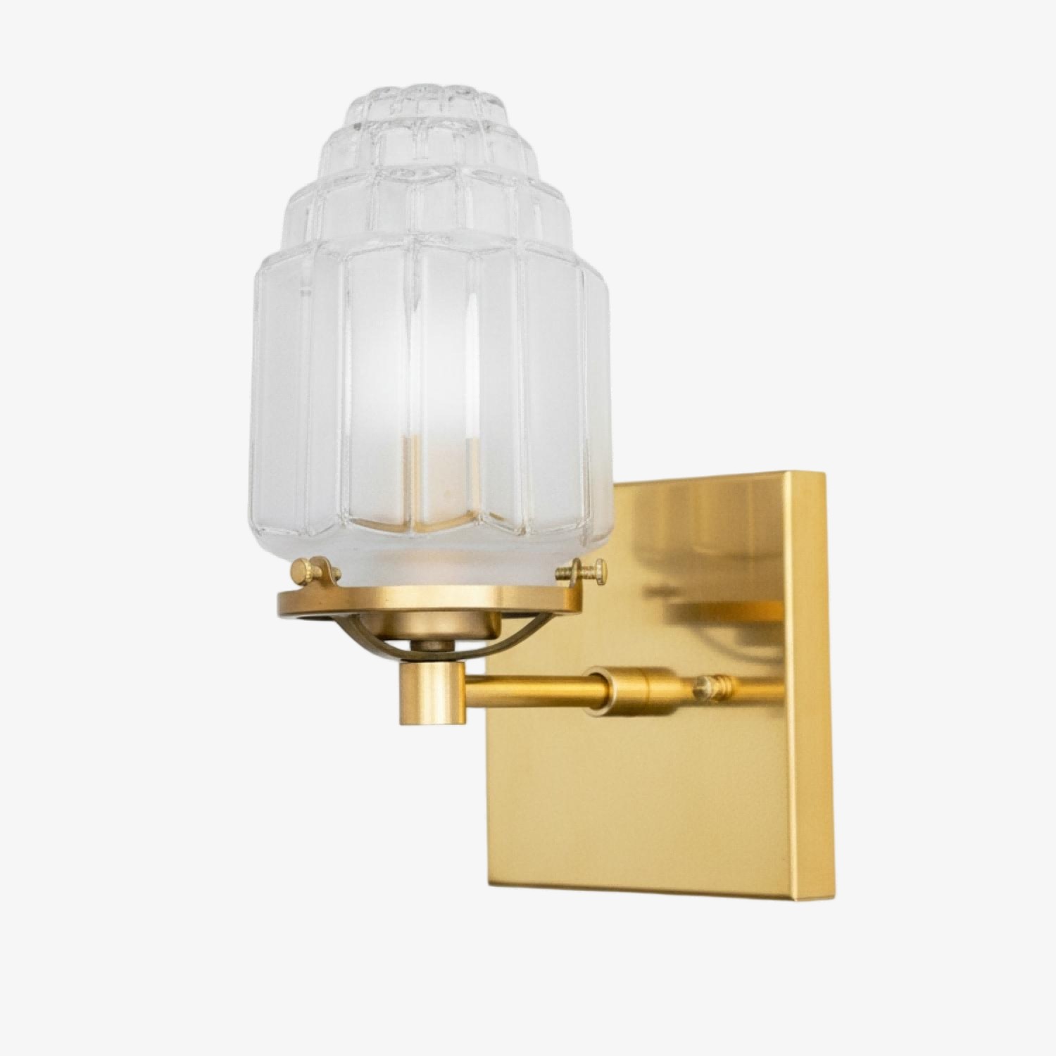 Tierlux Glazen Art Deco Wandlamp - Glazen Gematteerde Bollen met Wolkenkrabberbol HL1656