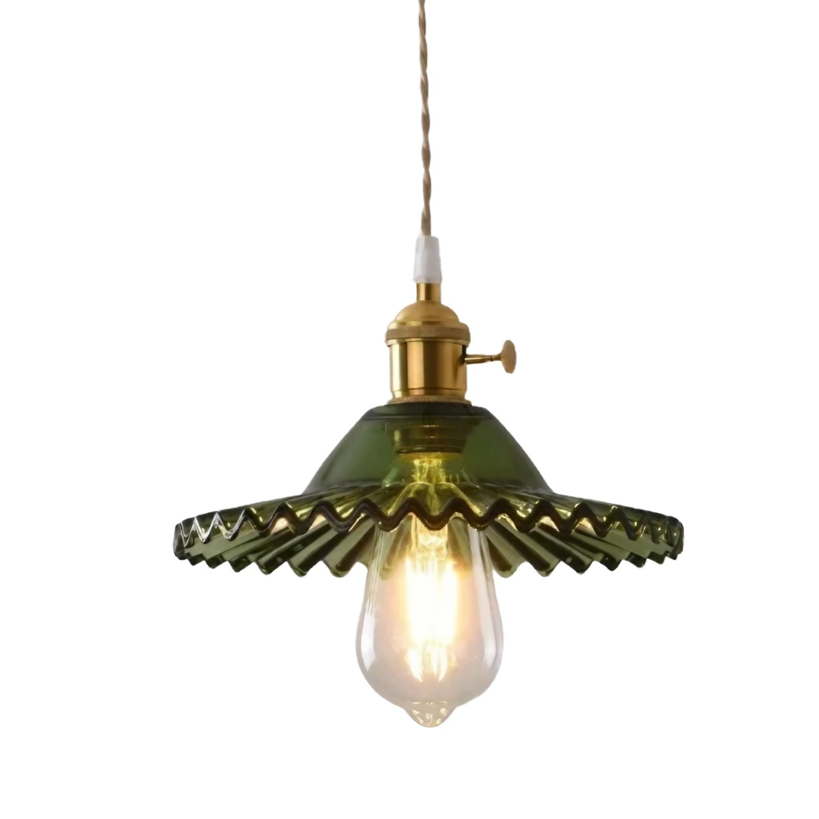 Nordic Bloemblaadje Geplooide Glazen Hanglamp HL286