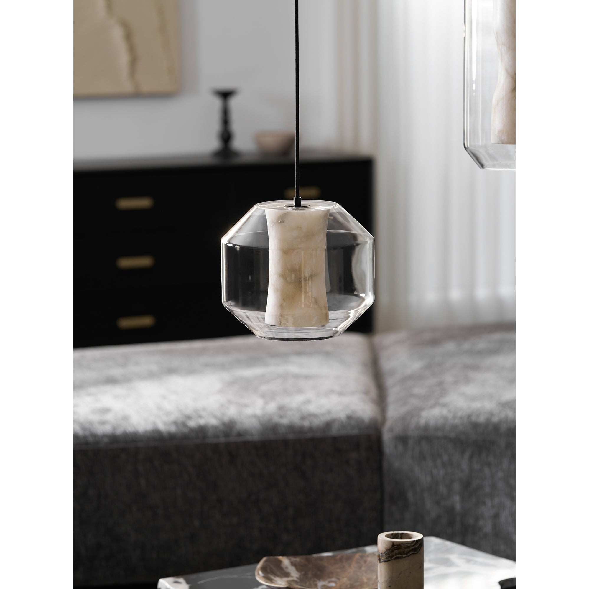 Hanglamp van albastglas HL2997