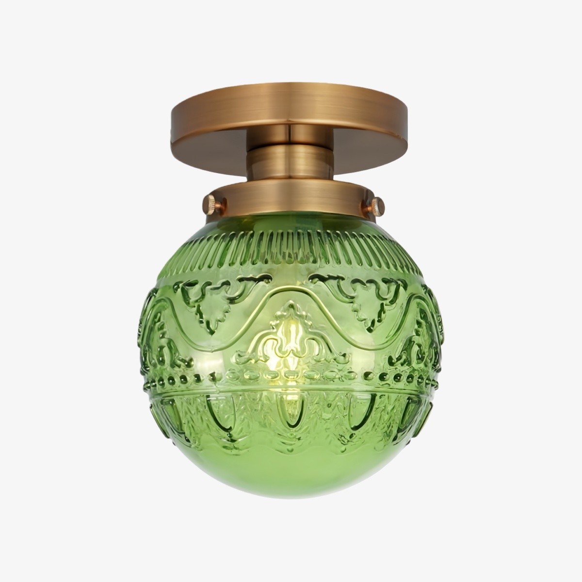 Naveliro Bolvormige Glazen Plafondlamp - Tijdloos Design voor Woonkamer en Keuken HL2423