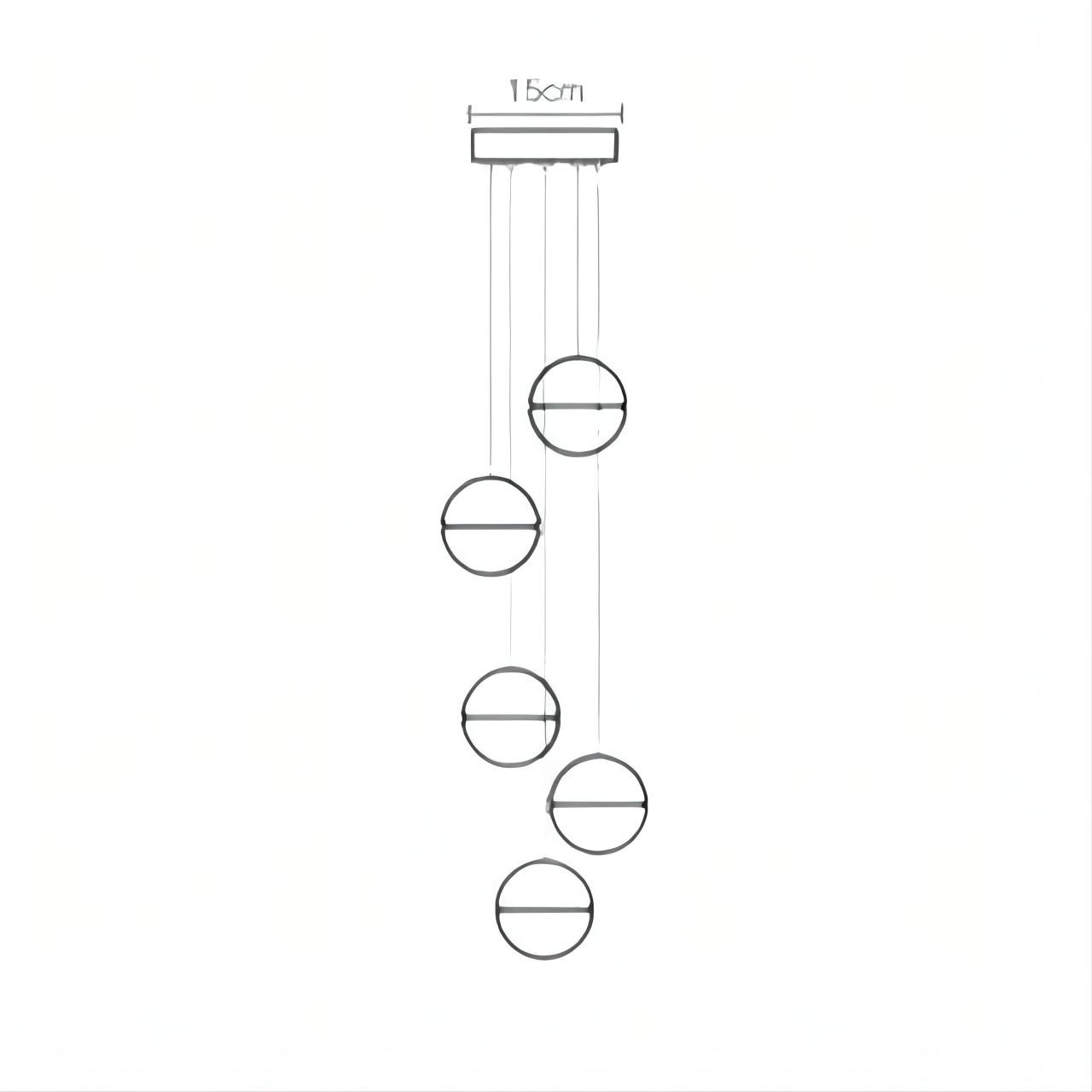 14.1M Glazen Bol Design Hanglamp