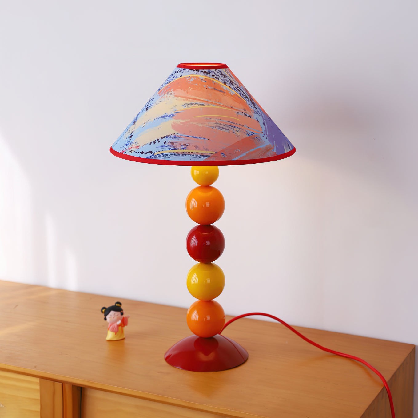 Retro kleurrijke stapelbare bal tafellamp HL724