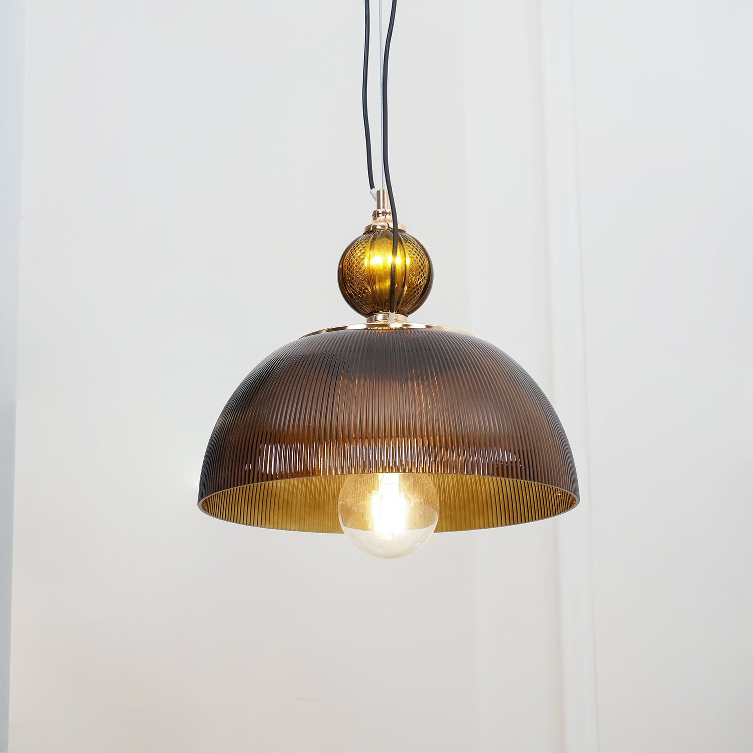 Moderne vintage gradiënt groene glazen hanglamp HL539