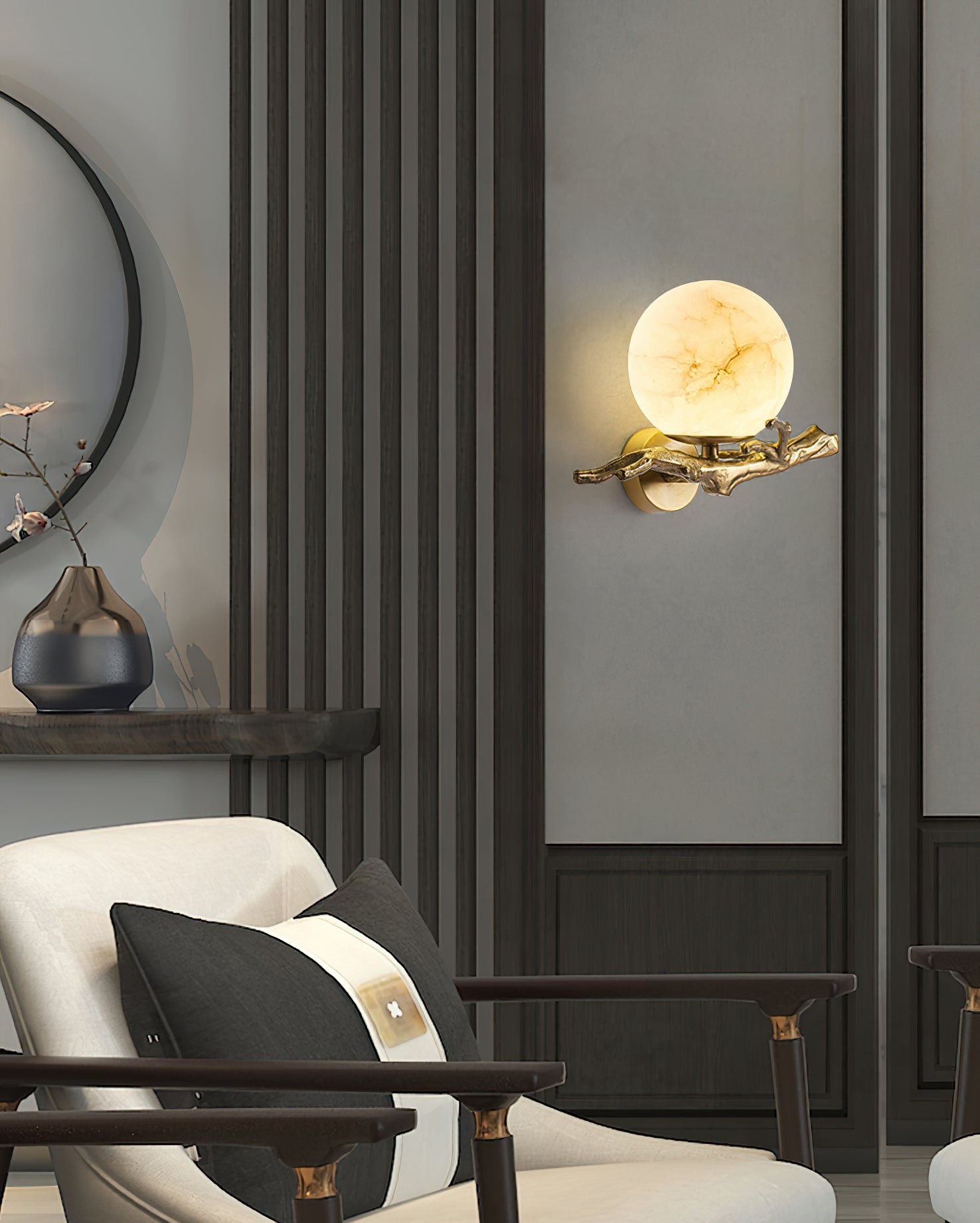 Retro Twigs Alabaster wandlamp HL2988