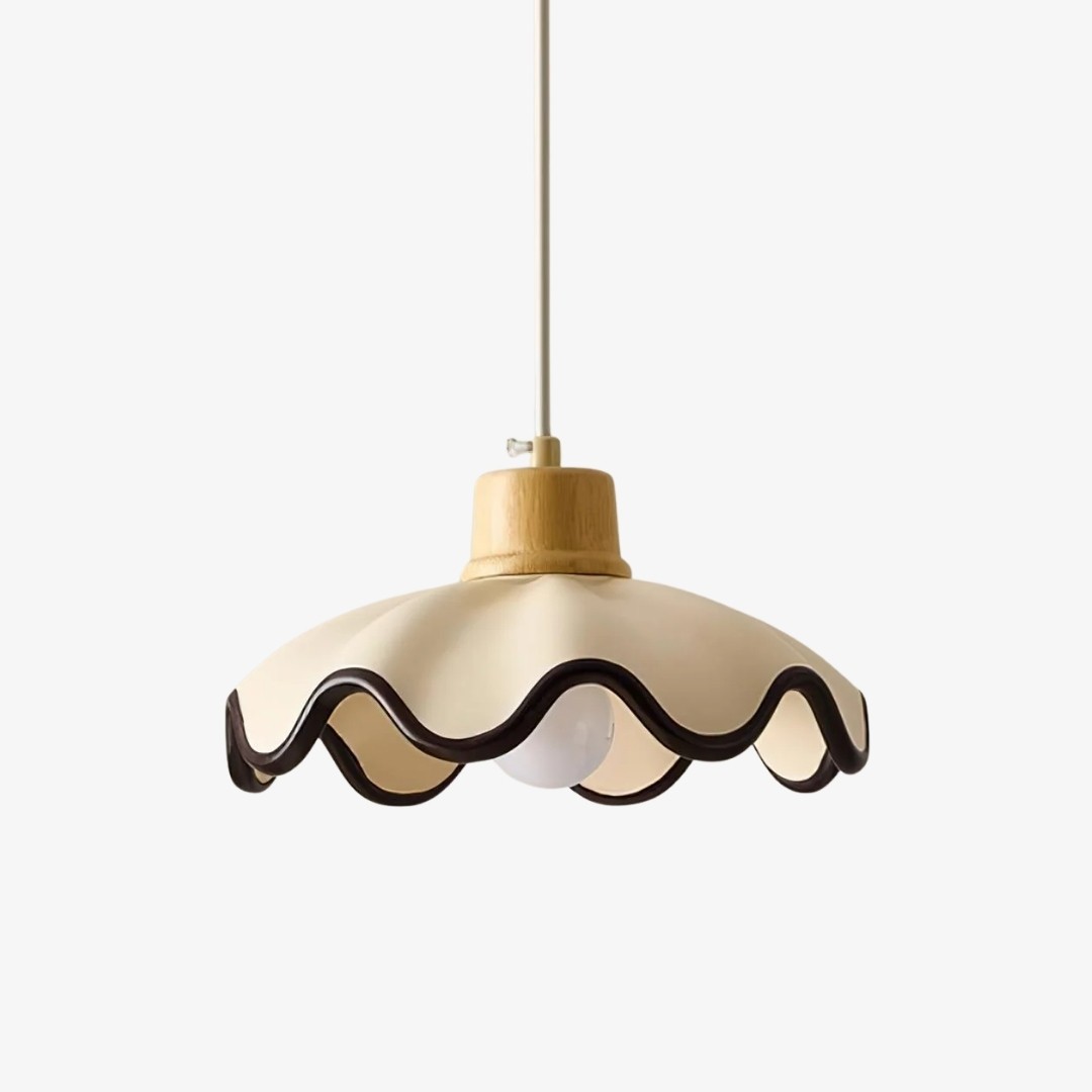 Moliro Hanglamp met Gegolfde Rand - Moderne, Golvende Verlichting voor de Eetkamer HL2311