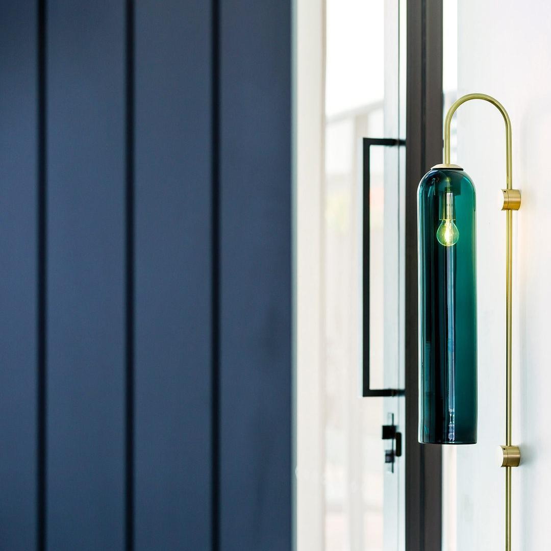 Glazen Float Glide Cilindrische Wandlamp voor Slaapkamer