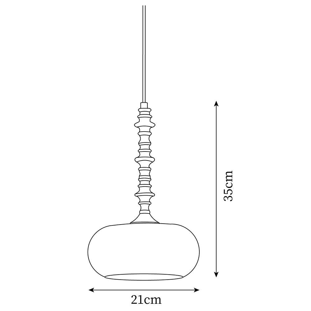 Moderne eenvoudige crèmekleurige gladde kleine hanglamp HL451