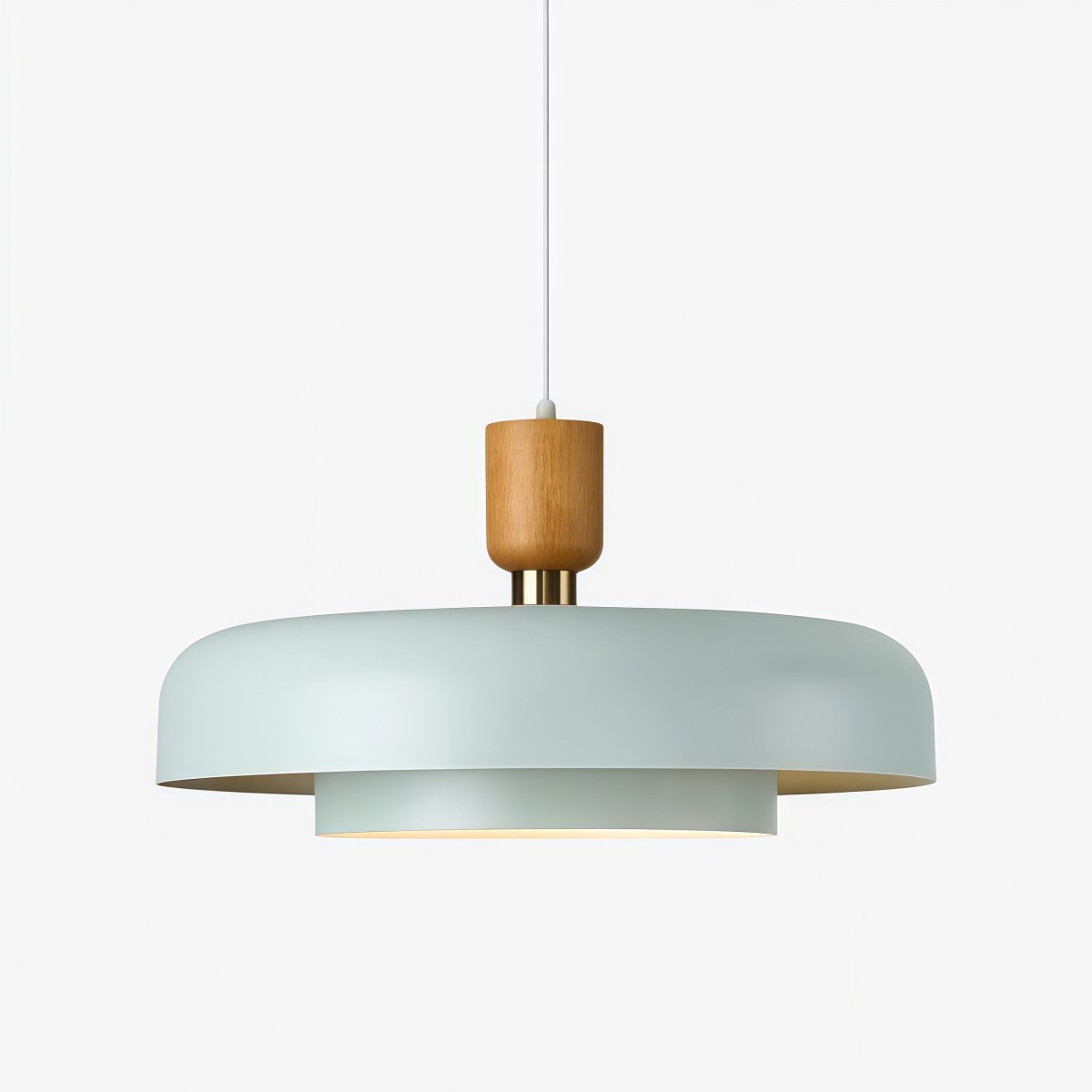 Orbulis Ronde Hanglamp met Houtnerf - Moderne Metalen Hanglamp voor de Eetkamer HL2366