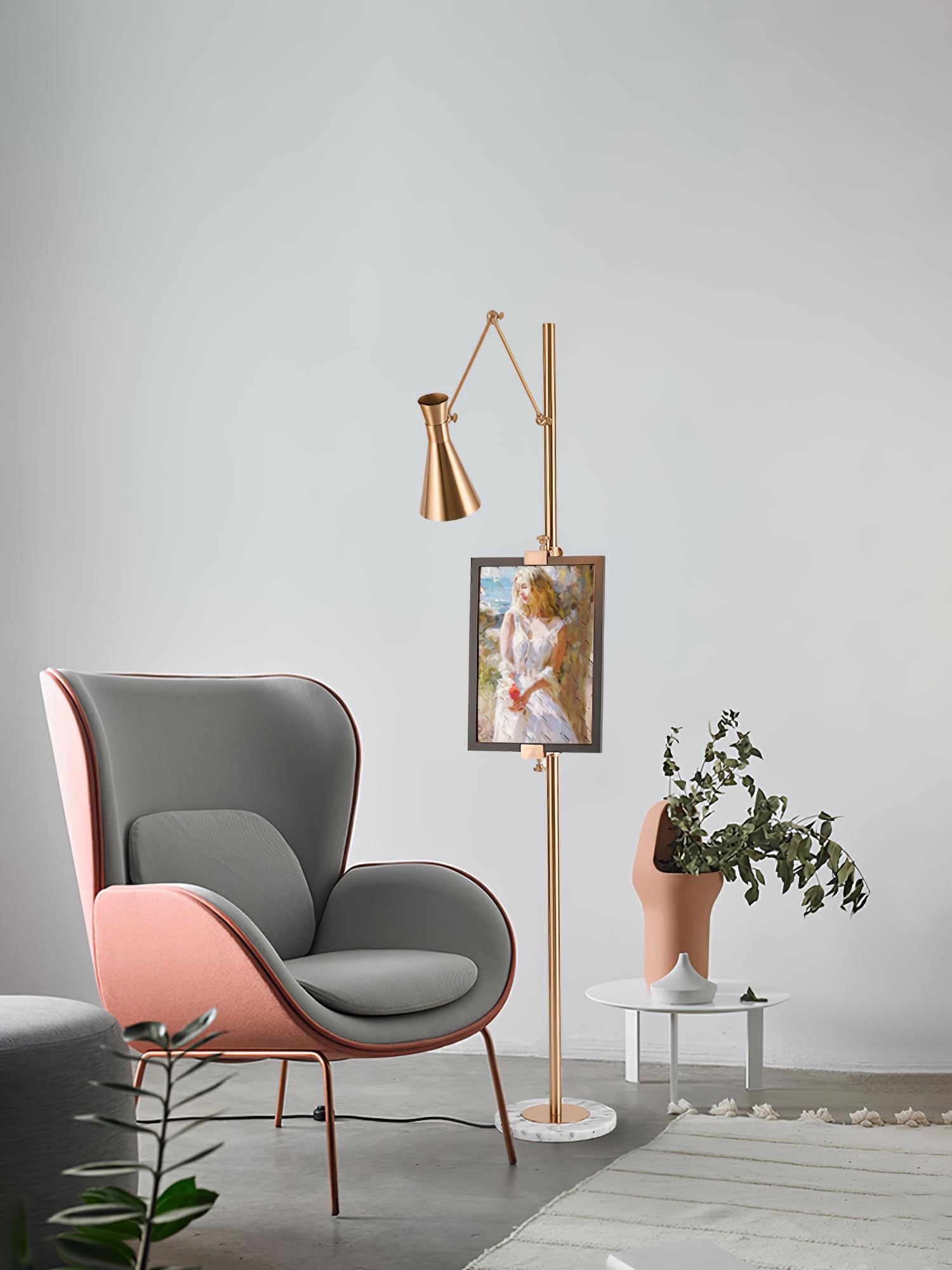 Met frameondersteuning staande lamp HL1201