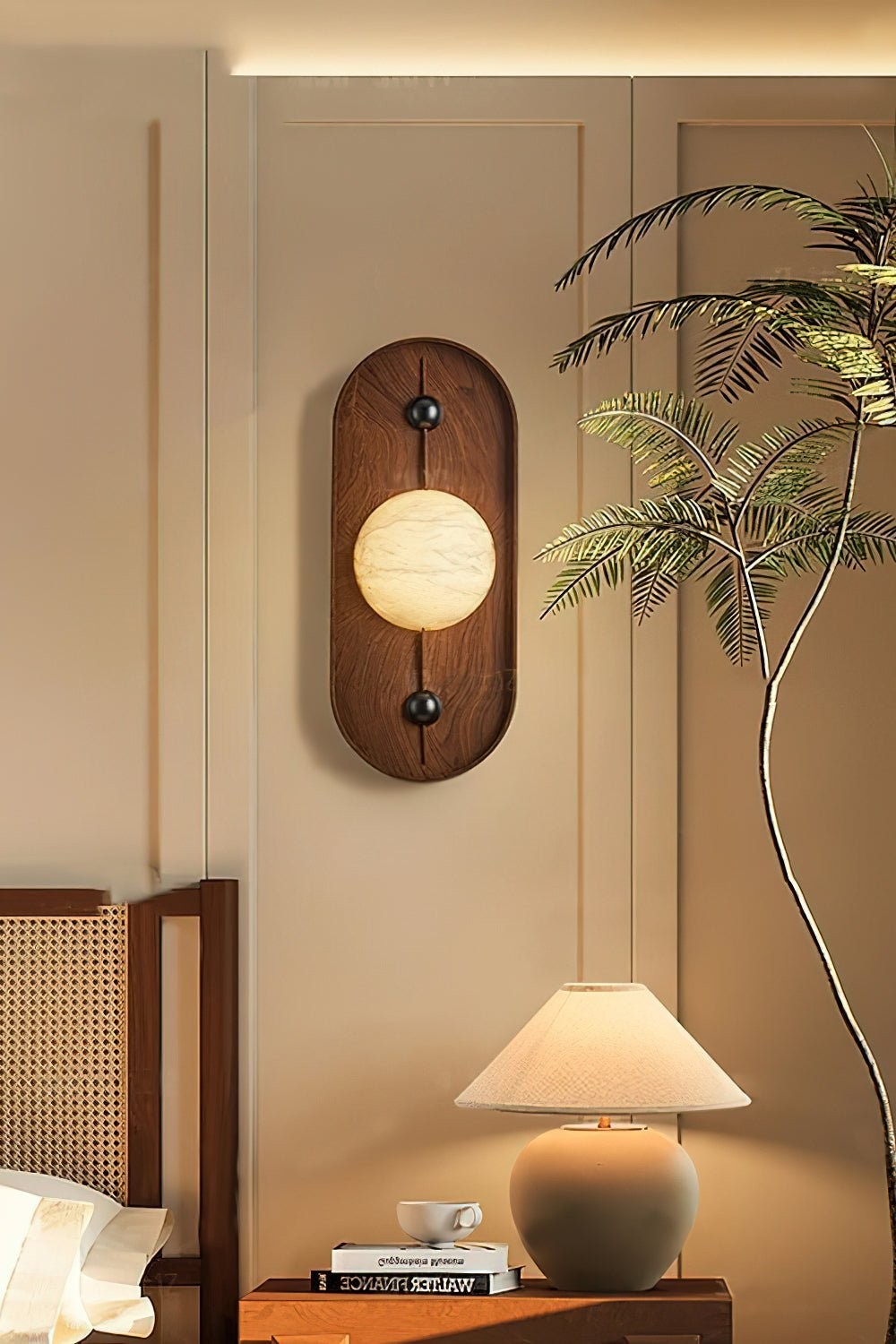 Bezel alabaster wandlamp HL2946