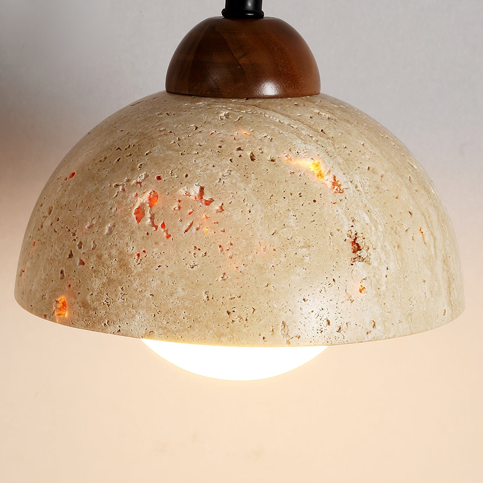 Verstelbare travertin koepel wandlamp HL2935