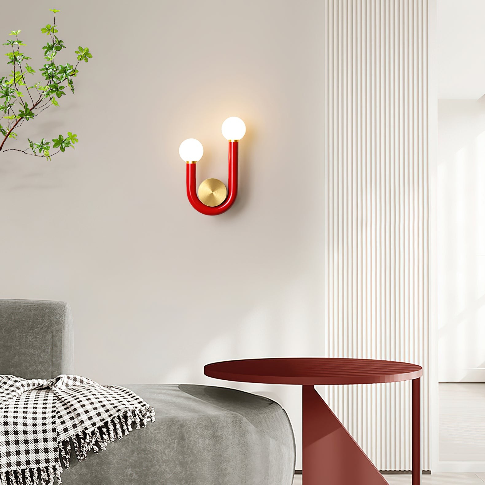 Creatieve U-vormige dubbele kop wandlamp HL894