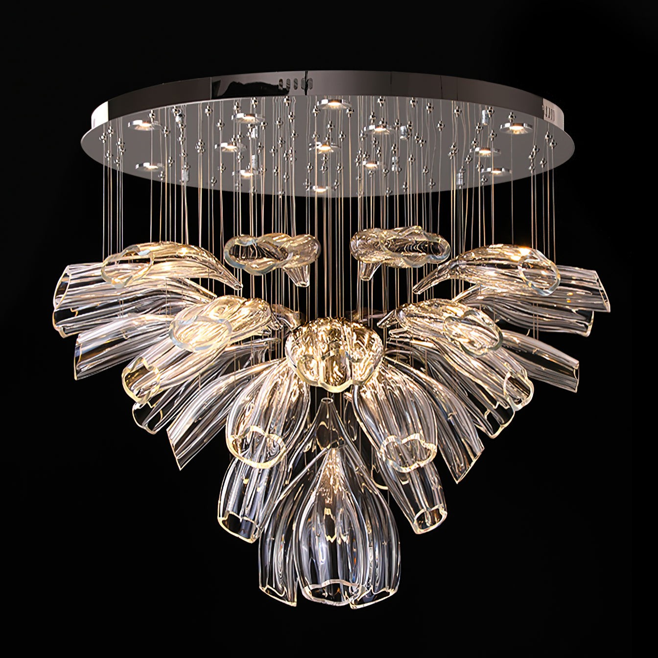 Glazen Lotus Kroonluchter HL1143