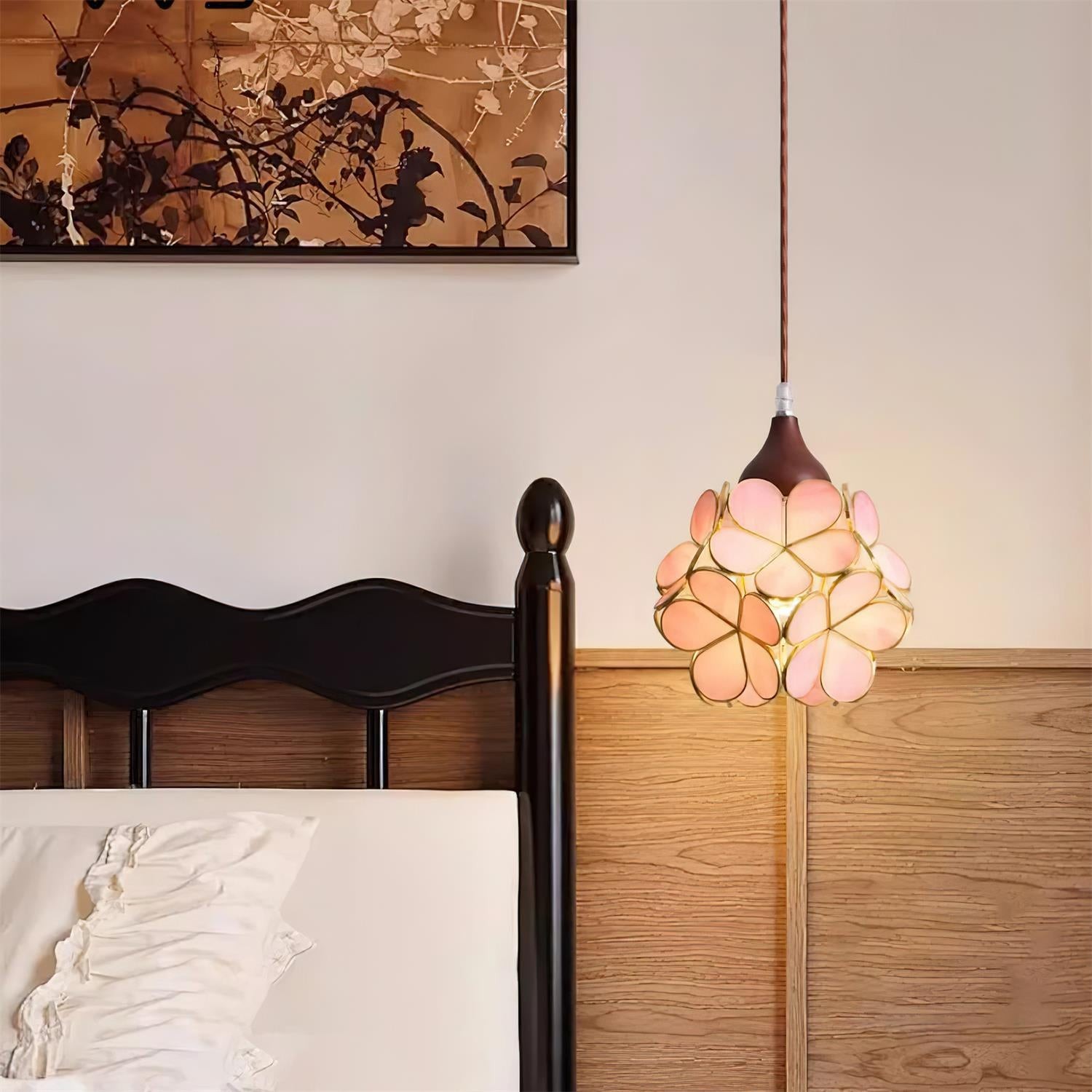 Franse creatieve pastorale stijl bloemen hanglamp HL595