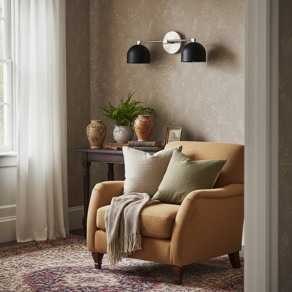 Metio Dome Mid-Century Diepe Bolvormige Kaptafellamp - Messing Wandlamp HL1774