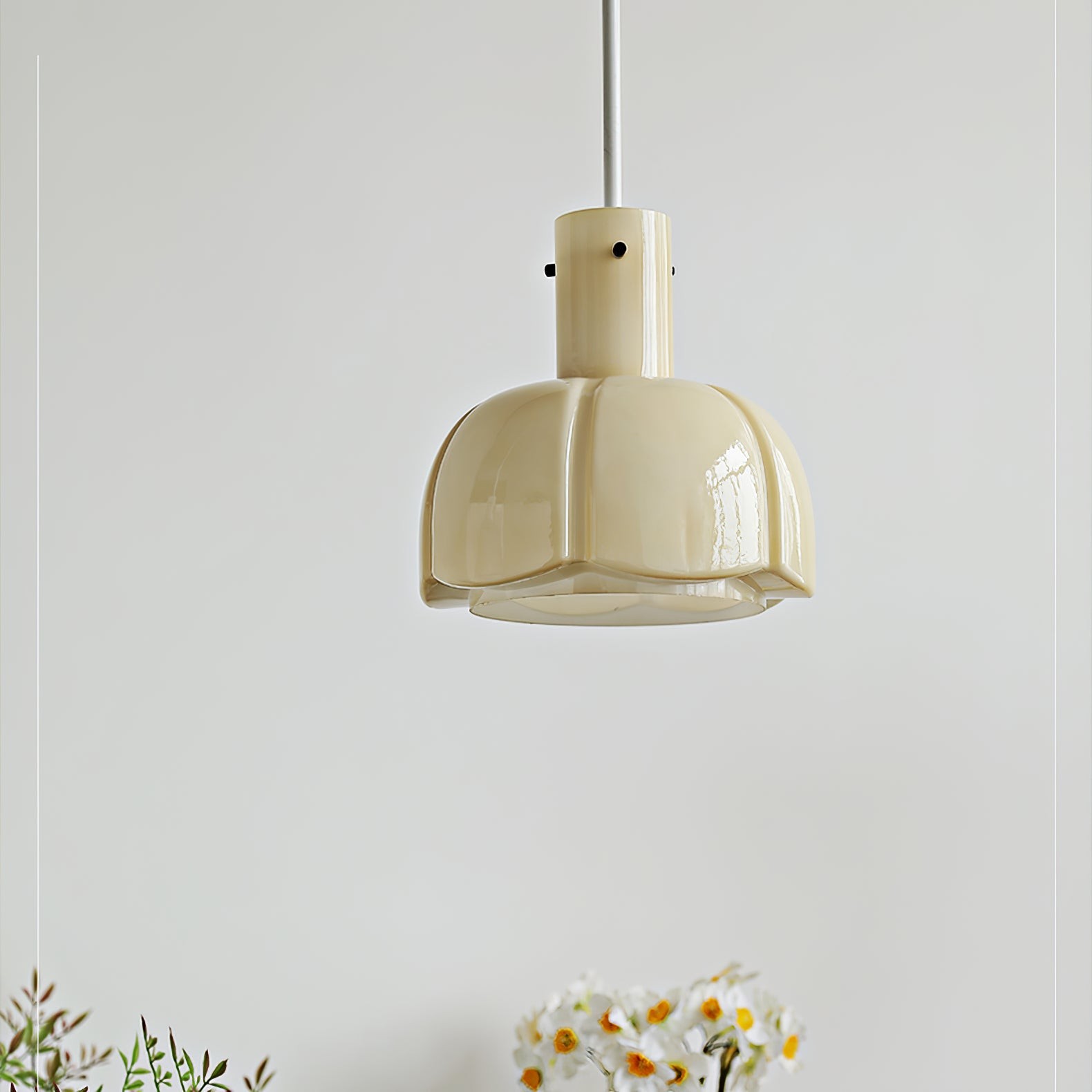Franse pastorale stijl bloemblaadje glazen hanglamp HL637