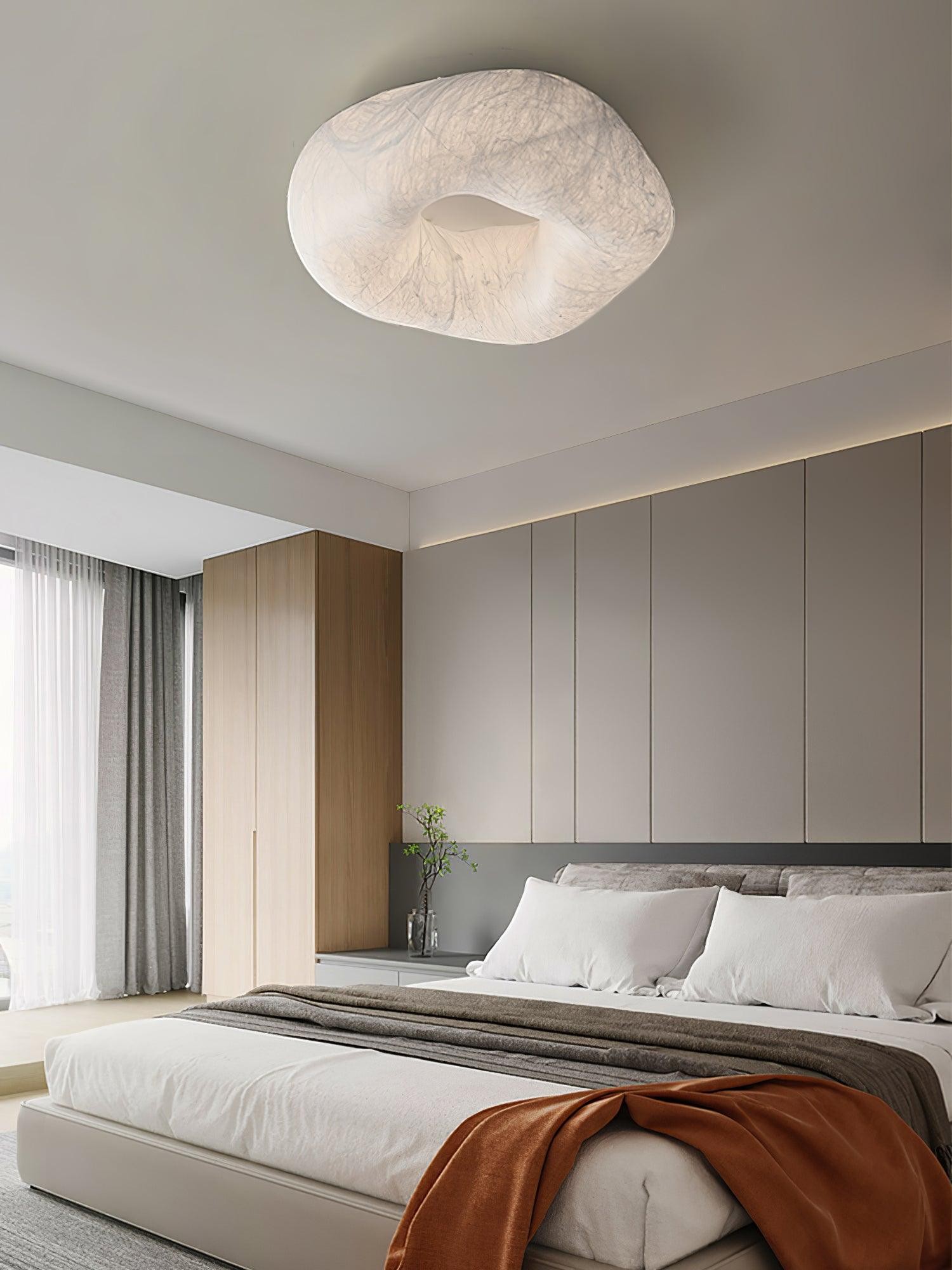 Moderne eenvoudige zijden LED-plafondlamp voor de woonkamer HL920